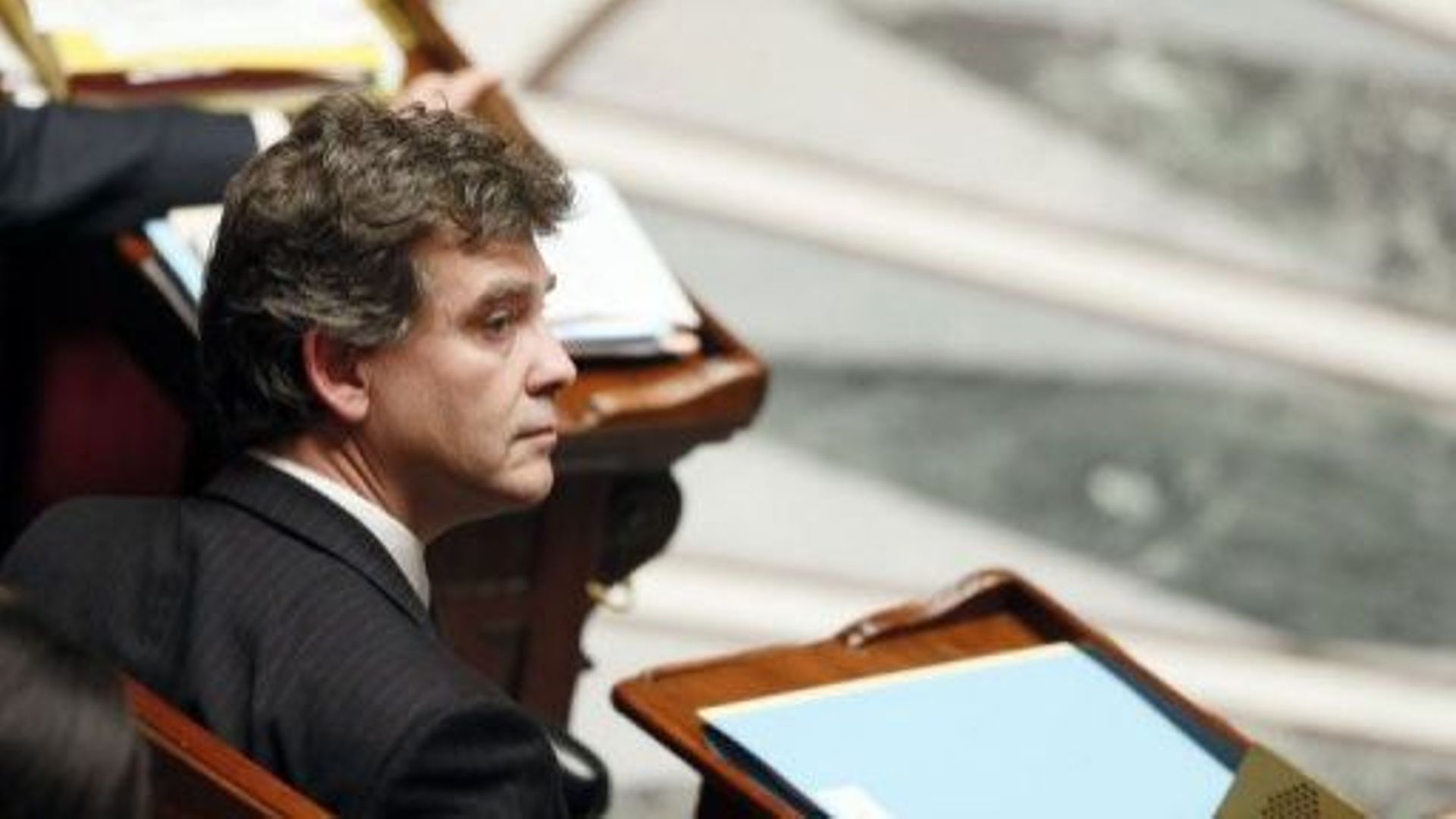 Le ministre du Redressement productif, Arnaud Montebourg, lors des questions au gouvernement à l'Assemblée, le 21 novembre 2012