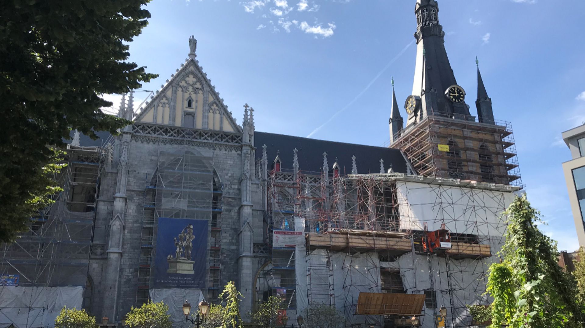 Liège: le chantier de la cathédrale Saint-Paul est à l'arrêt