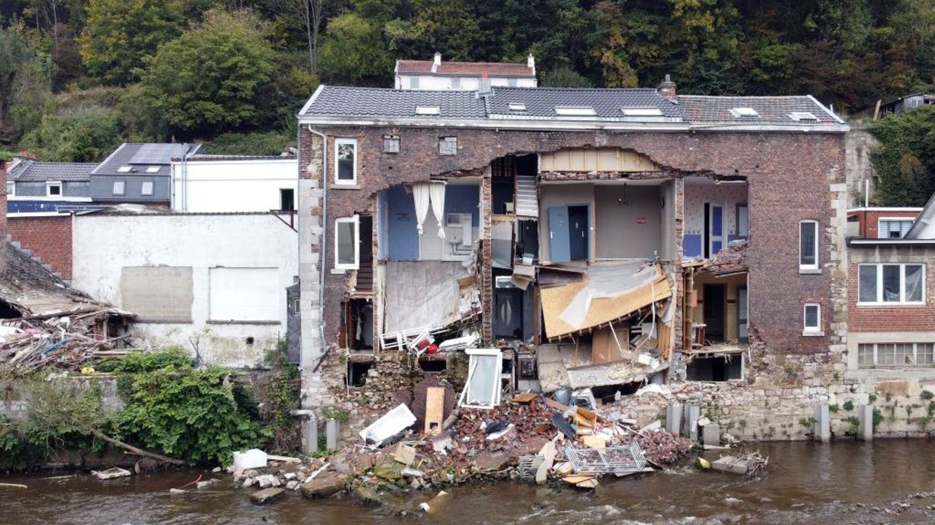 Aftermath of the flood in Belgium