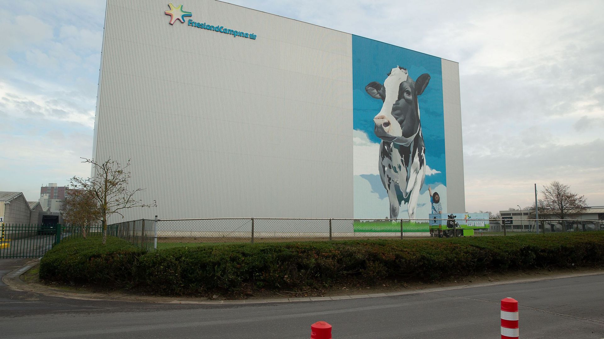 Site de production de lait et de produits laitiers de FrieslandCampina à Aalter, en Belgique.