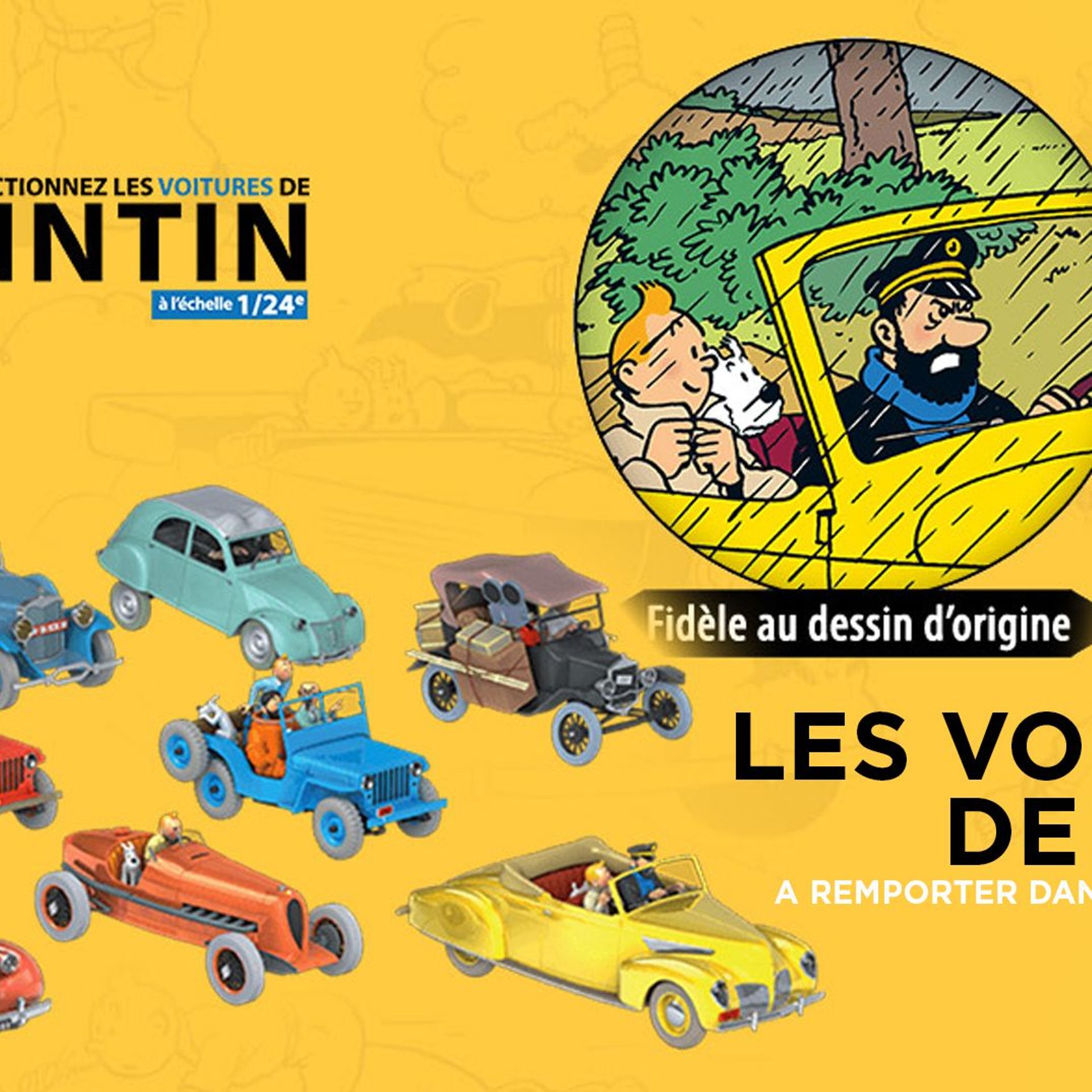 Voiture Tintin : toute la collection