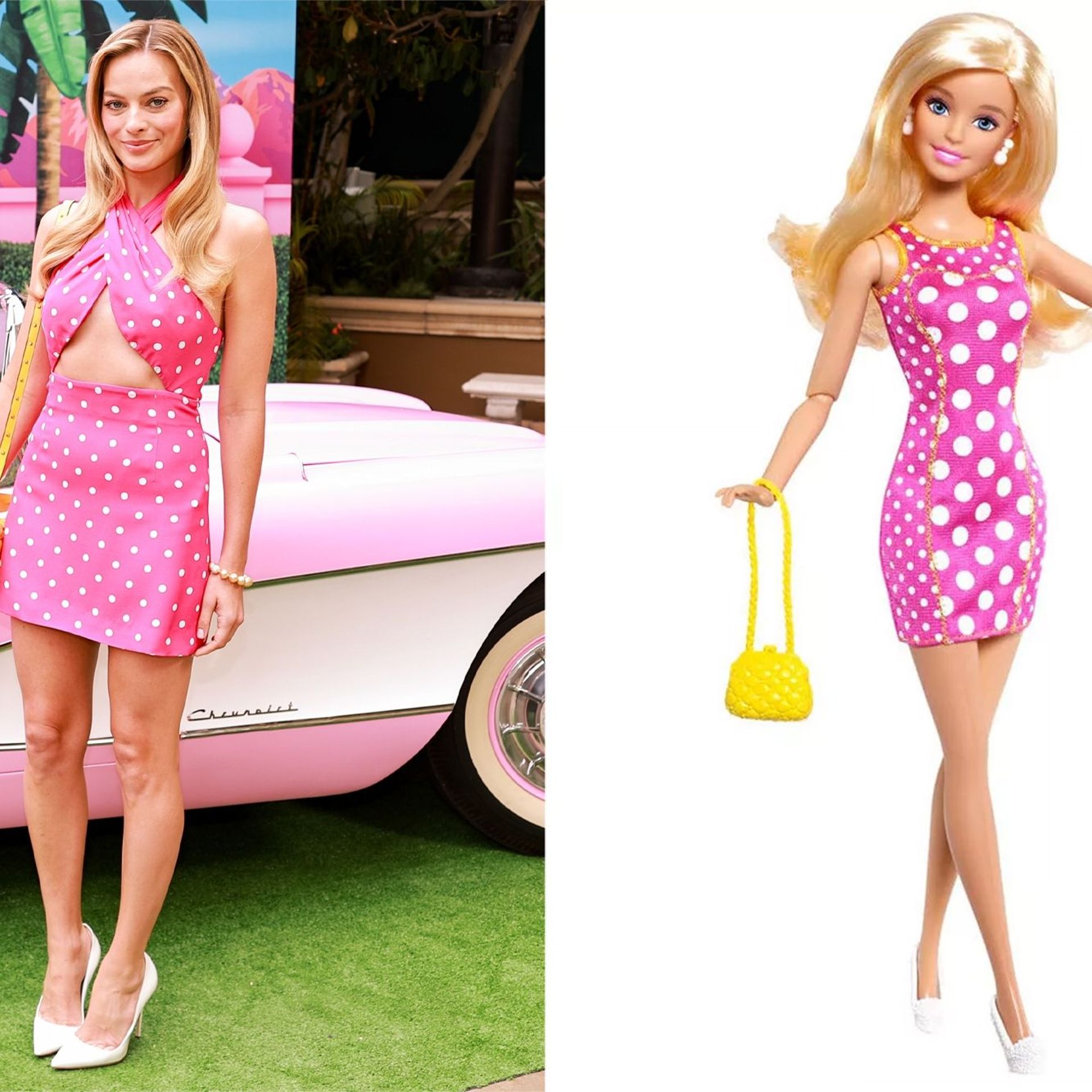 Barbie : Margot Robbie reproduit les looks iconiques de la poupée sur les  tapis roses 