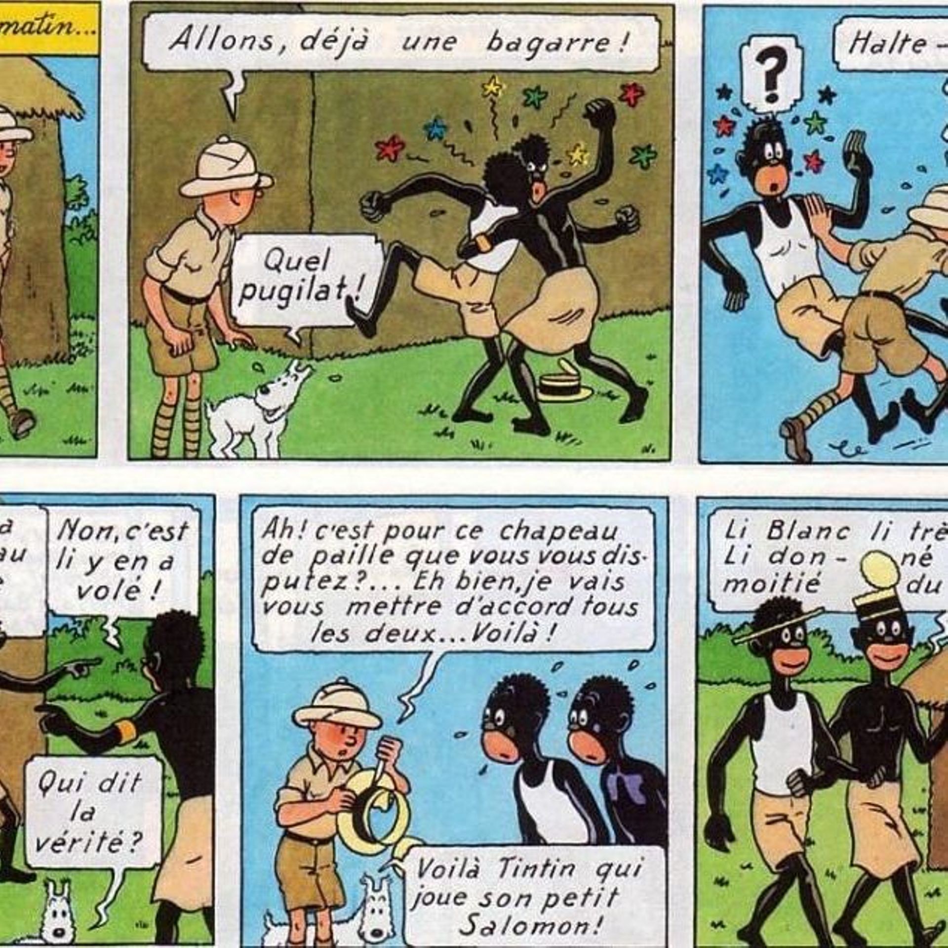 Tintin au Congo recolorisé sort en version numérique pour cause de