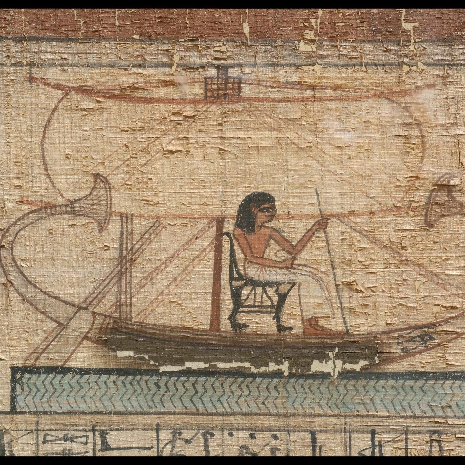 Autre objet phare de la collection du Musée, le Livre des Morts de Néferrenpet - 
Égypte, 19e dynastie
Papyrus

