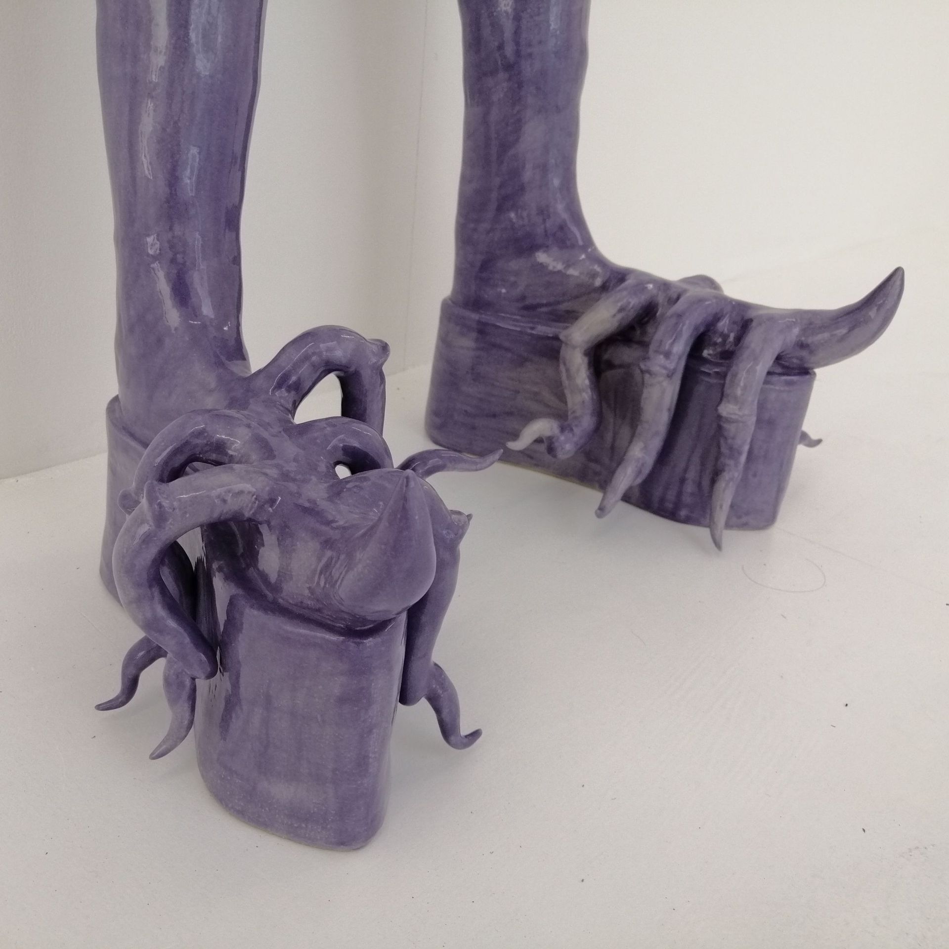 Naomi Gilon, "Spring assortment: Lilac Bag/Platform thigh-high boots", 2021 