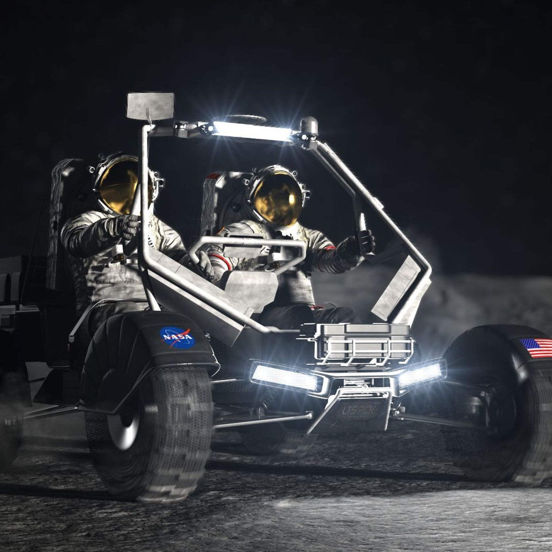 fond de terre de rover lunaire