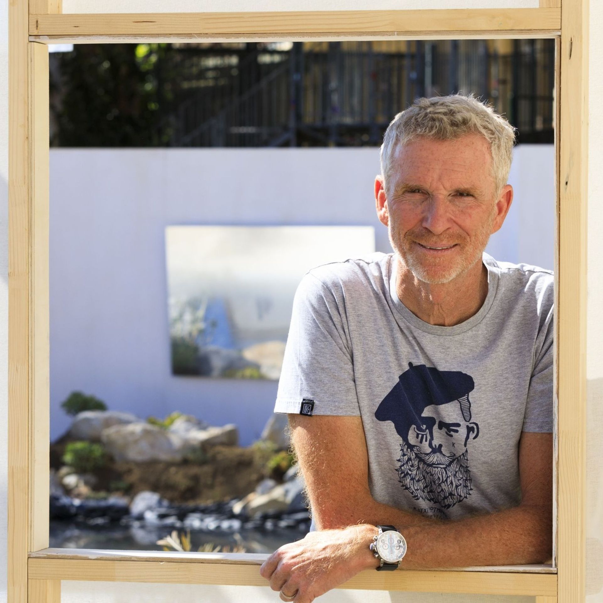 L'animateur de télévision Denis Brogniart est le parrain du Festival des Jardins de la Côte d'Azur et le président du jury officiel.