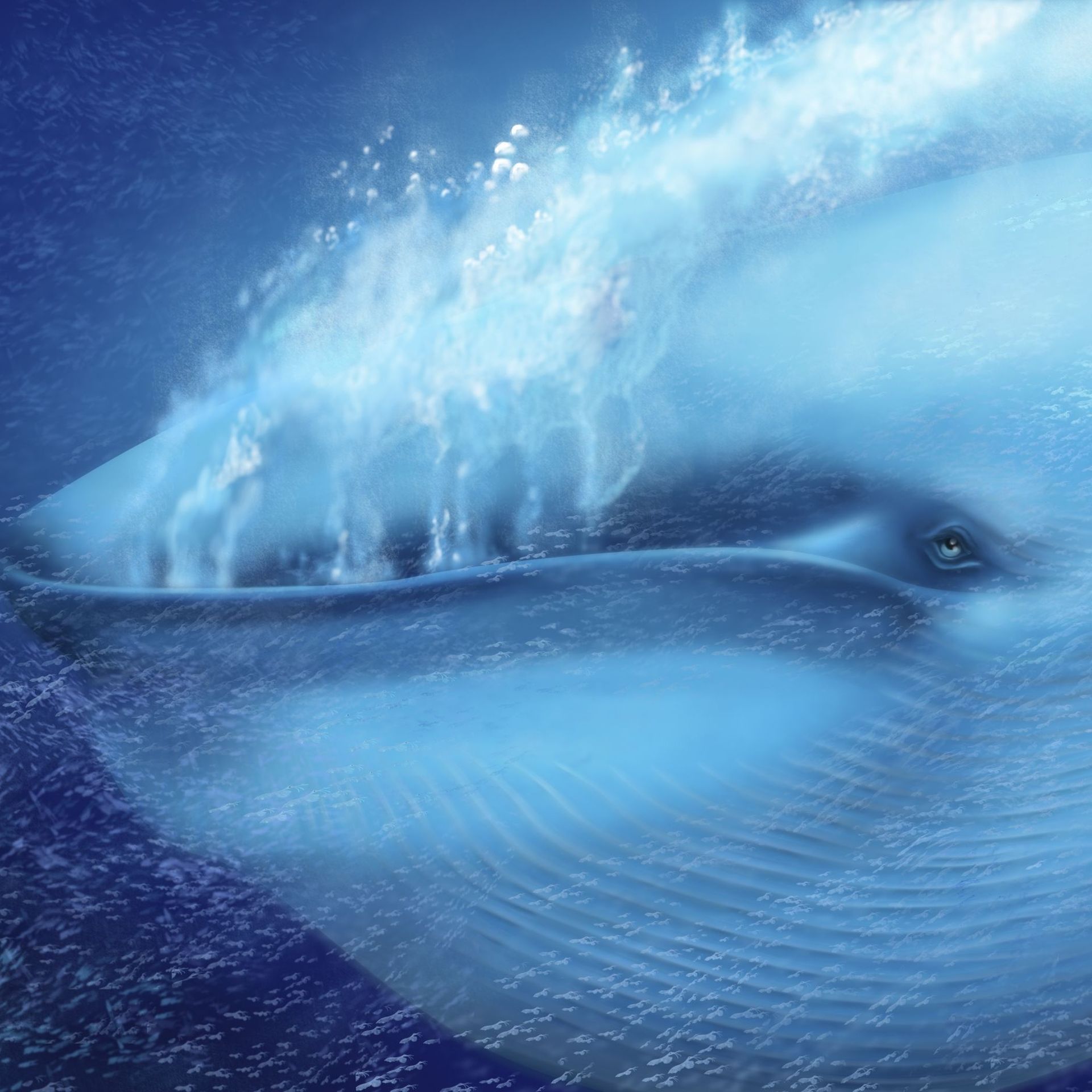 Baleine Lumineuse avec Jet d'eau – Miso Maroc