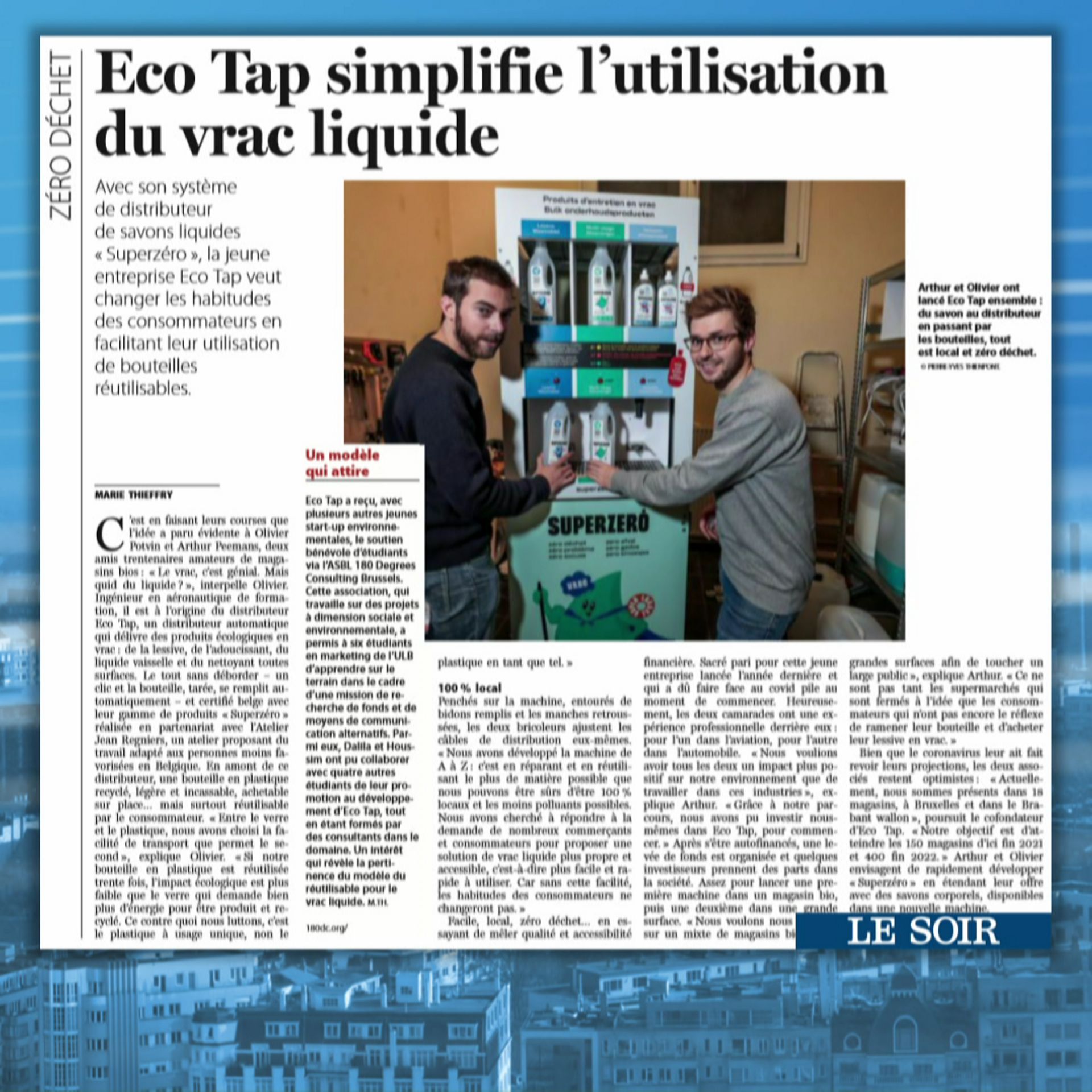 Eco Tap simplifie l'utilisation du vrac liquide - Le Soir