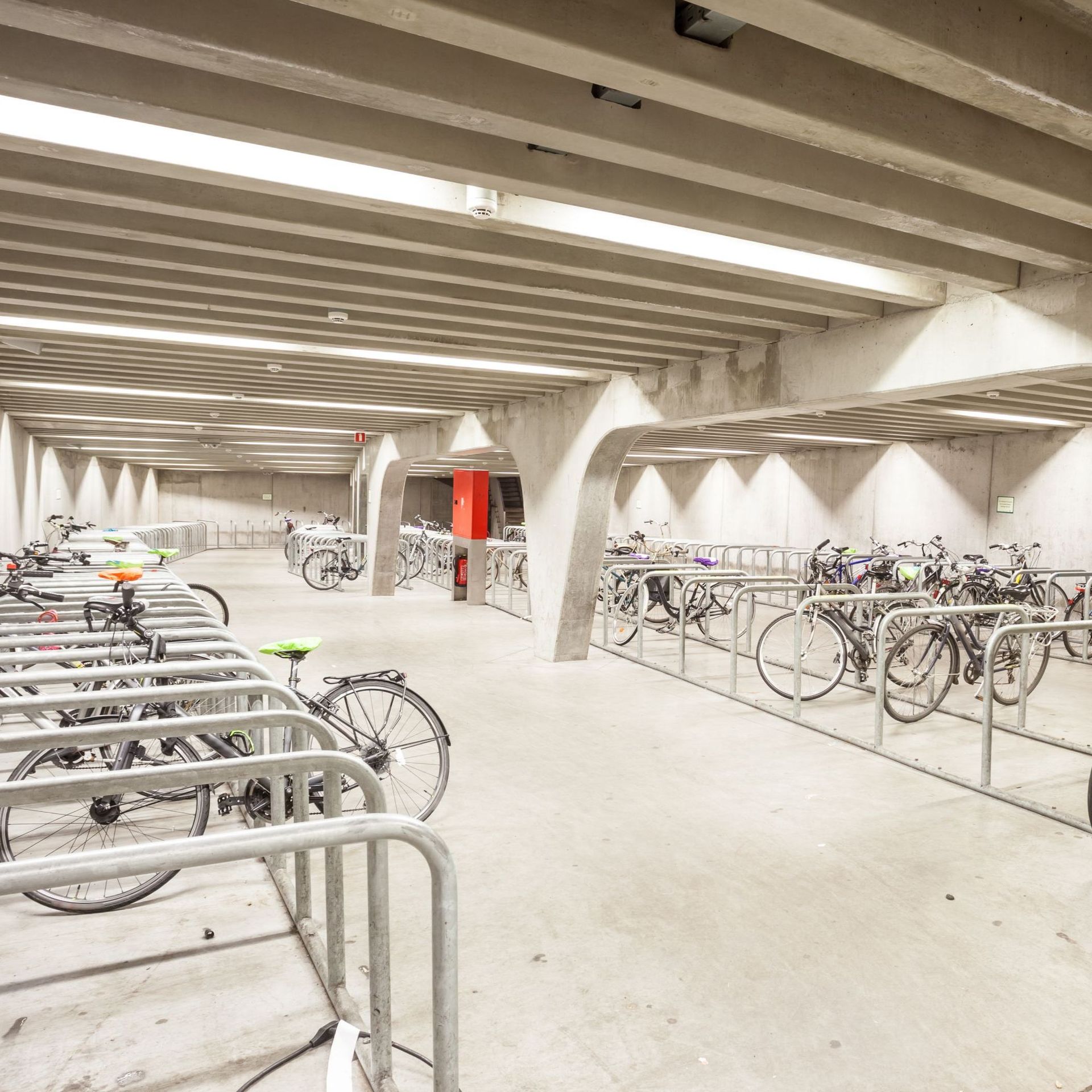 an bicycle parking