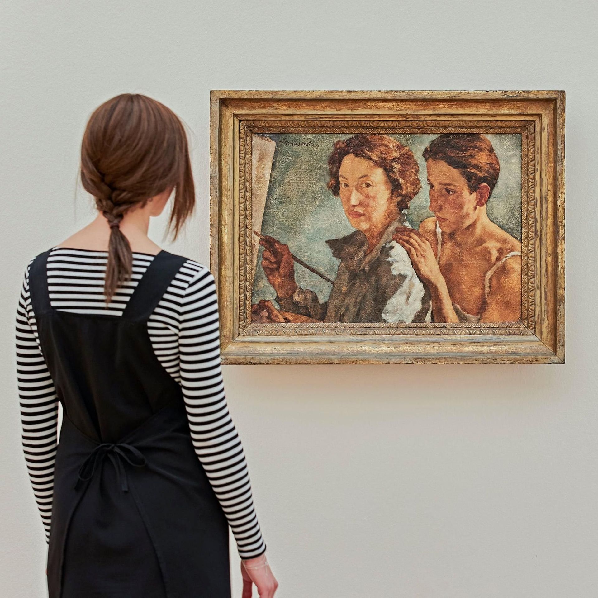Lotte Laserstein, ′′ Ich und mein Modell ", 1929-2030, huile sur toile, 49.5 x 69.5 cm, Collection familiale privée.