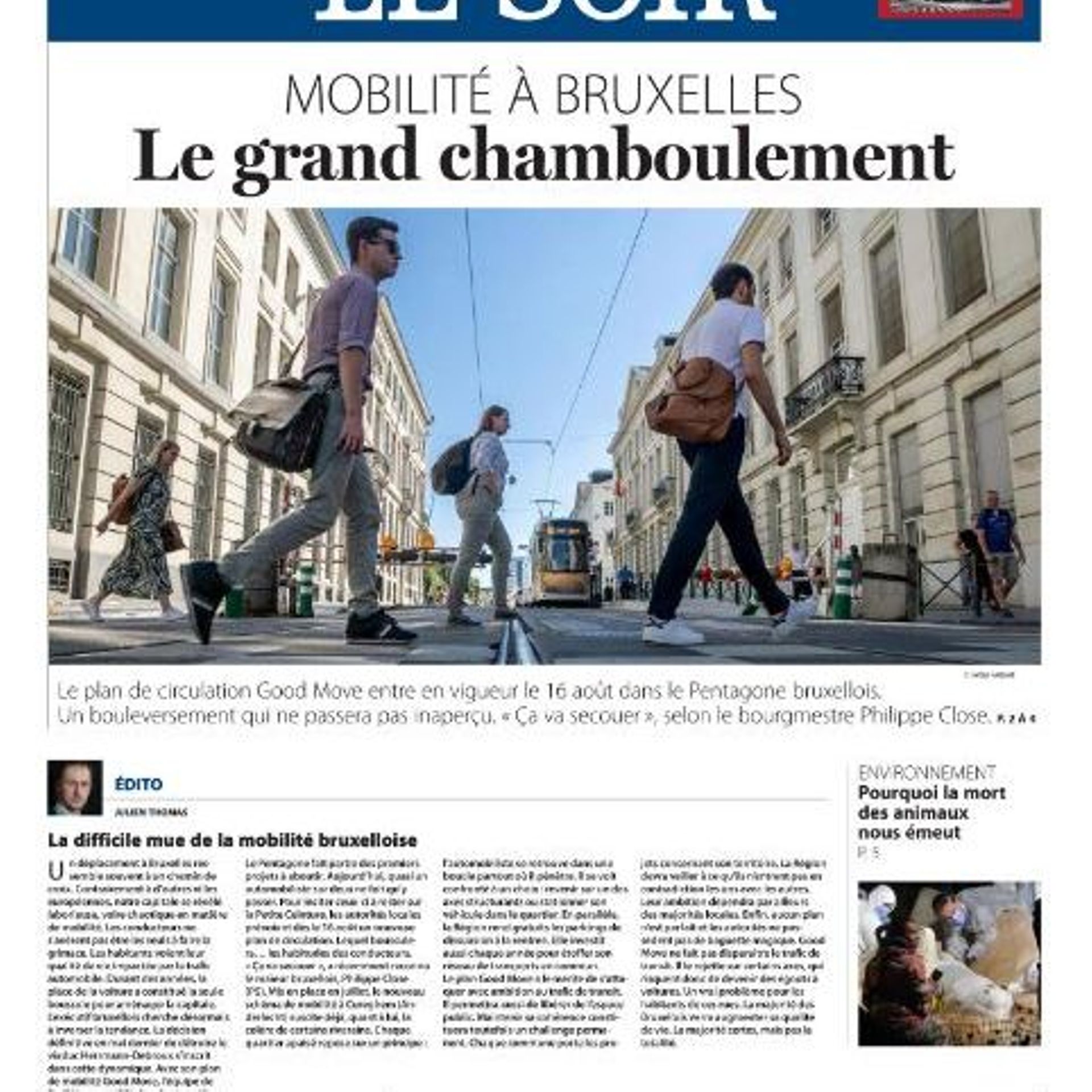 La revue de presse : mobilité à Bruxelles, 'ça va secouer' - RTBF Actus