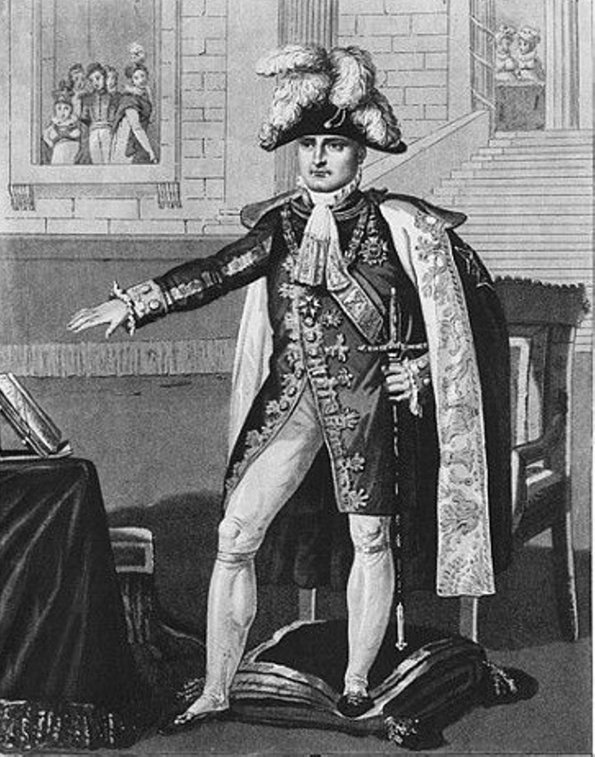 Napoléon à la cérémonie du "Champ de Mai", le 1er juin 1815.