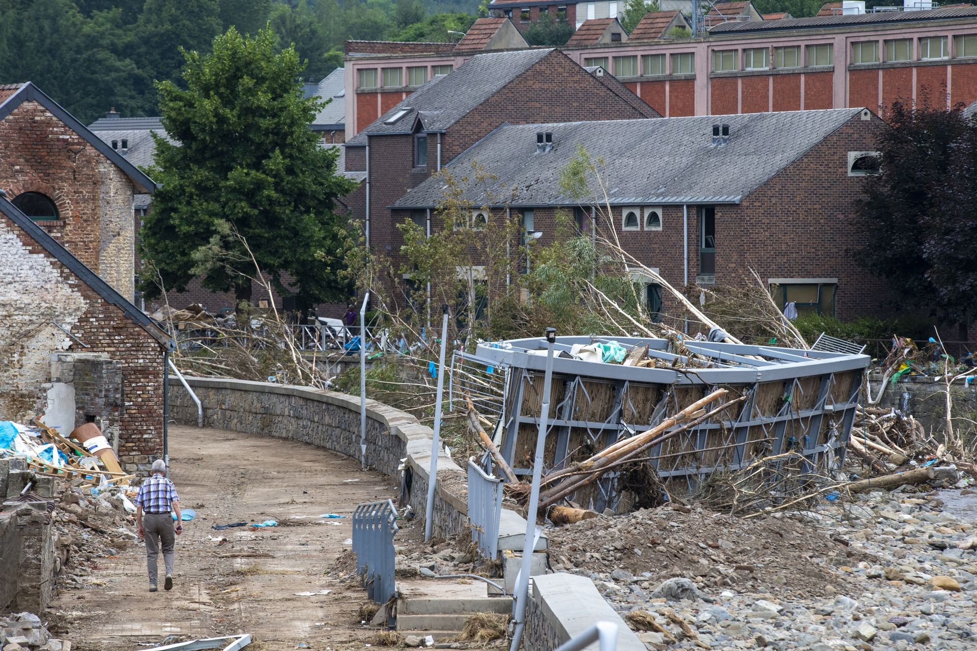 Photos prises après les inondations à Limbourg