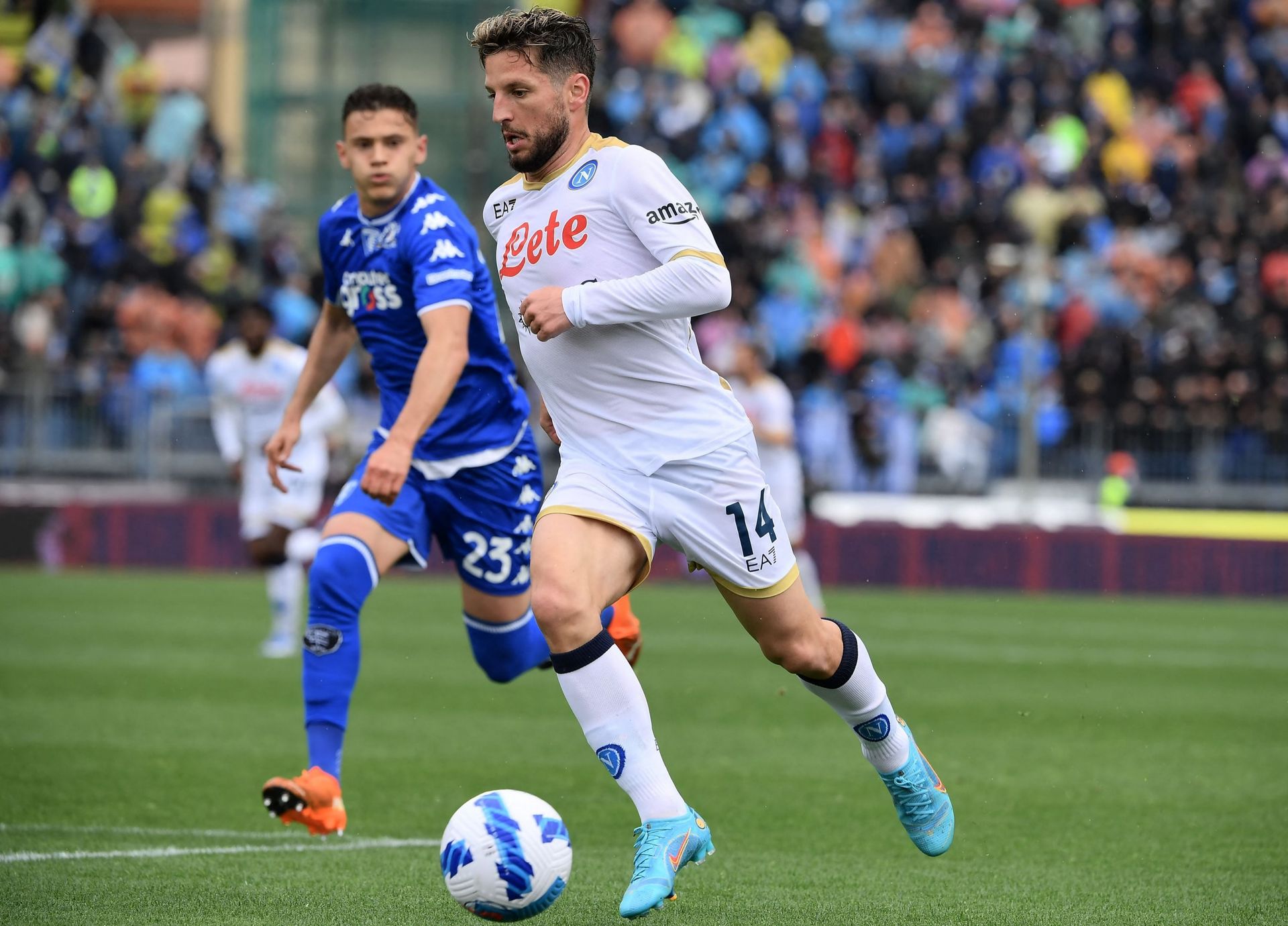 Mertens en actions sous le maillot du Napoli