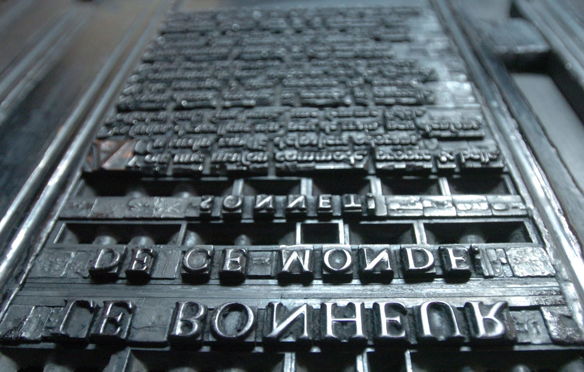 Des centaines de matrices ont imprimé certains des plus grands textes de l’humanité