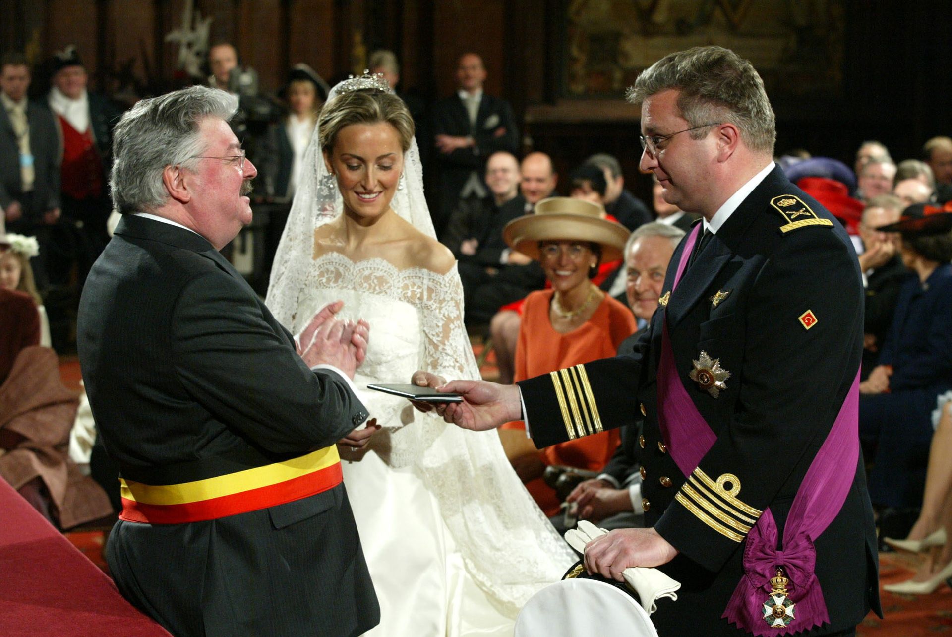 Freddy Thielemans célèbre le mariage du prince Laurent et de la princesse Claire en 2003