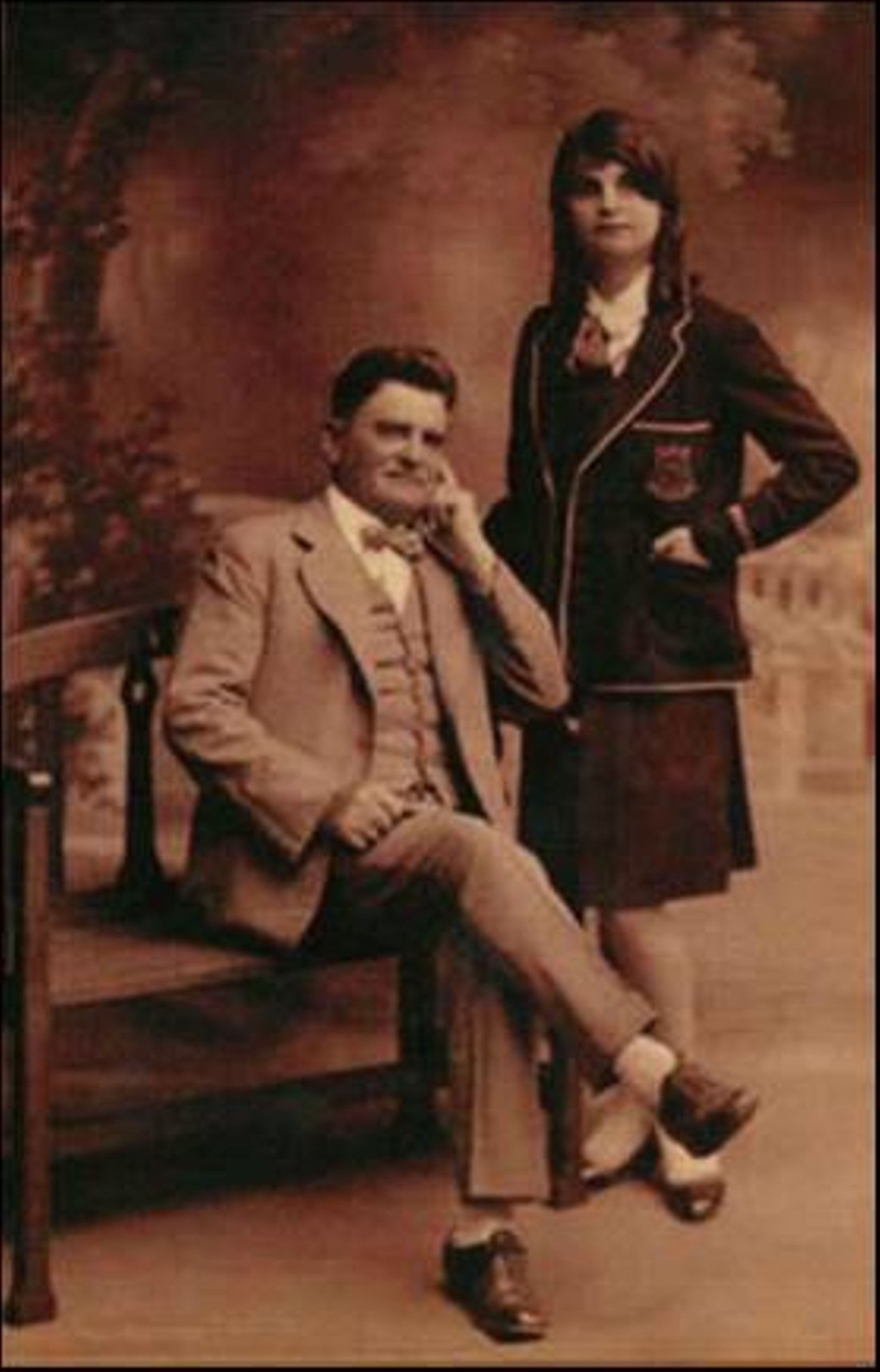 Ernest Malivel et sa fille, après la guerre
