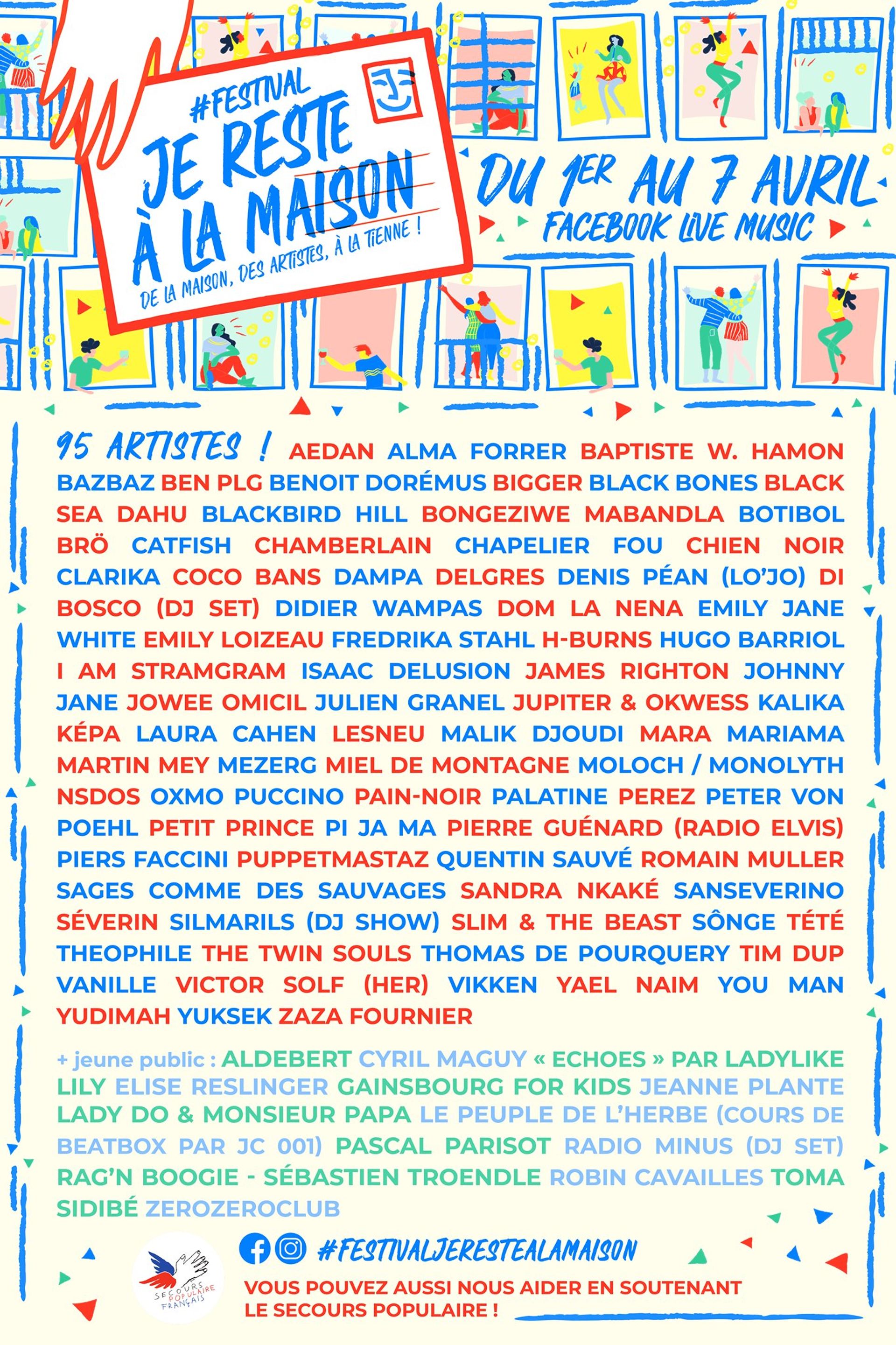 Affiche du festival #Jeresteàlamaison