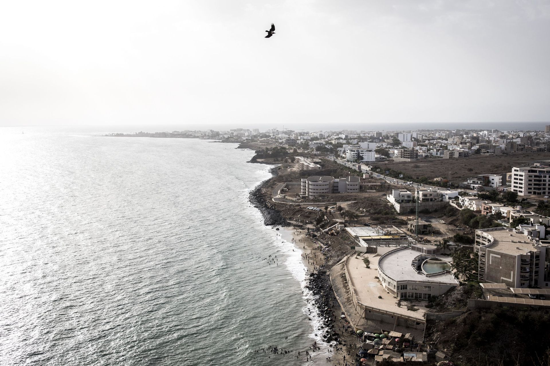 Ce qu'il reste de la plage des Mammelles, sur le front de mer de Dakar