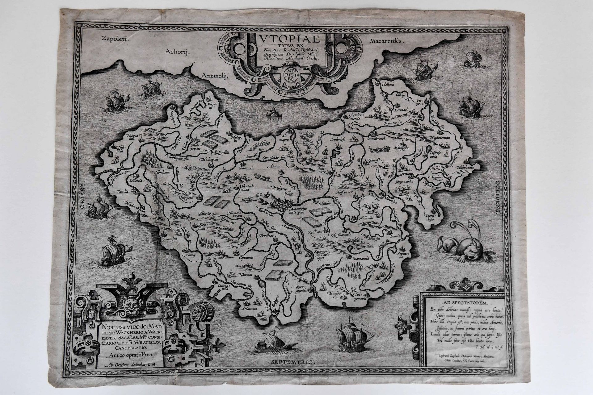La carte de l'Utopie, d'après Thomas More