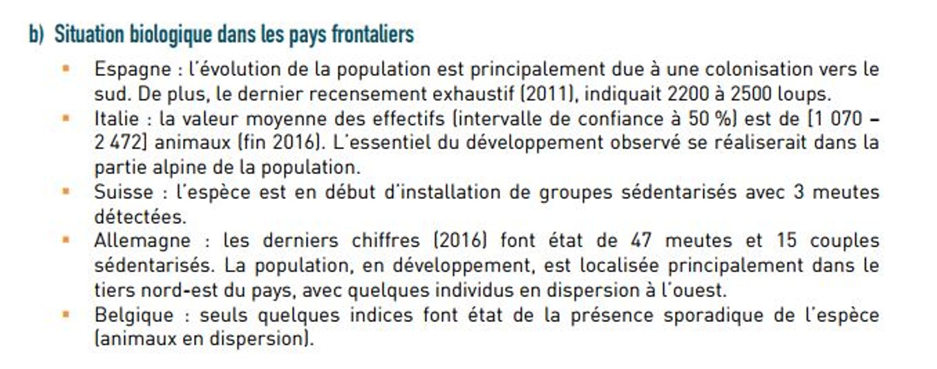 Extrait du 'plan loup 2018-2023'
