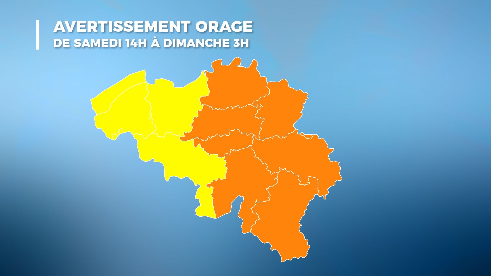 Avertissement de l'IRM concernant les orages