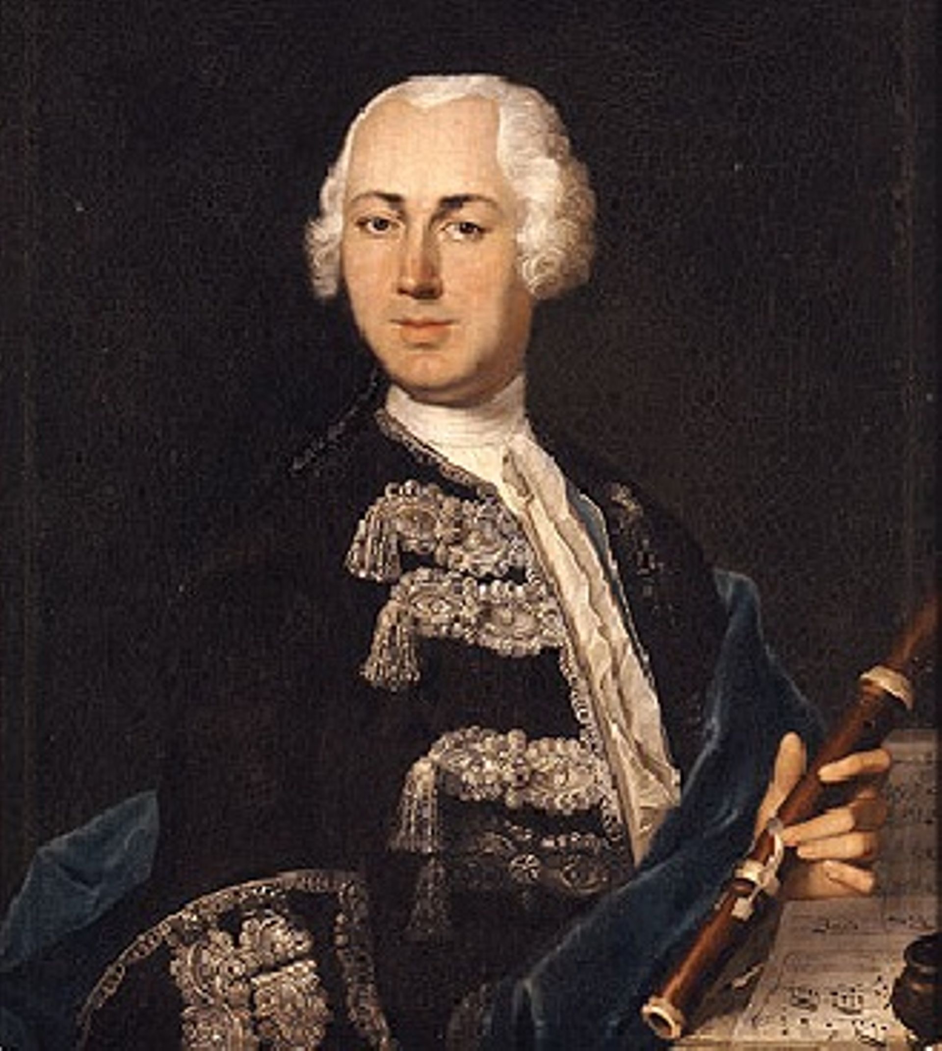 Johann Joachim Quantz - Portrait réalisé par Johann Friedrich Gerhard, 1735