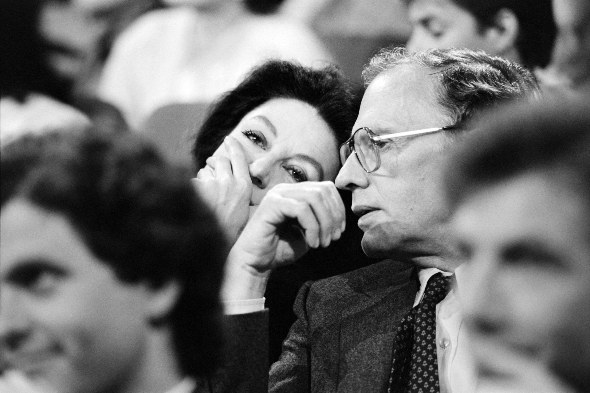 Anouk Aimée et Jean-Louis Trintignant à Paris, le 2 mai 1984