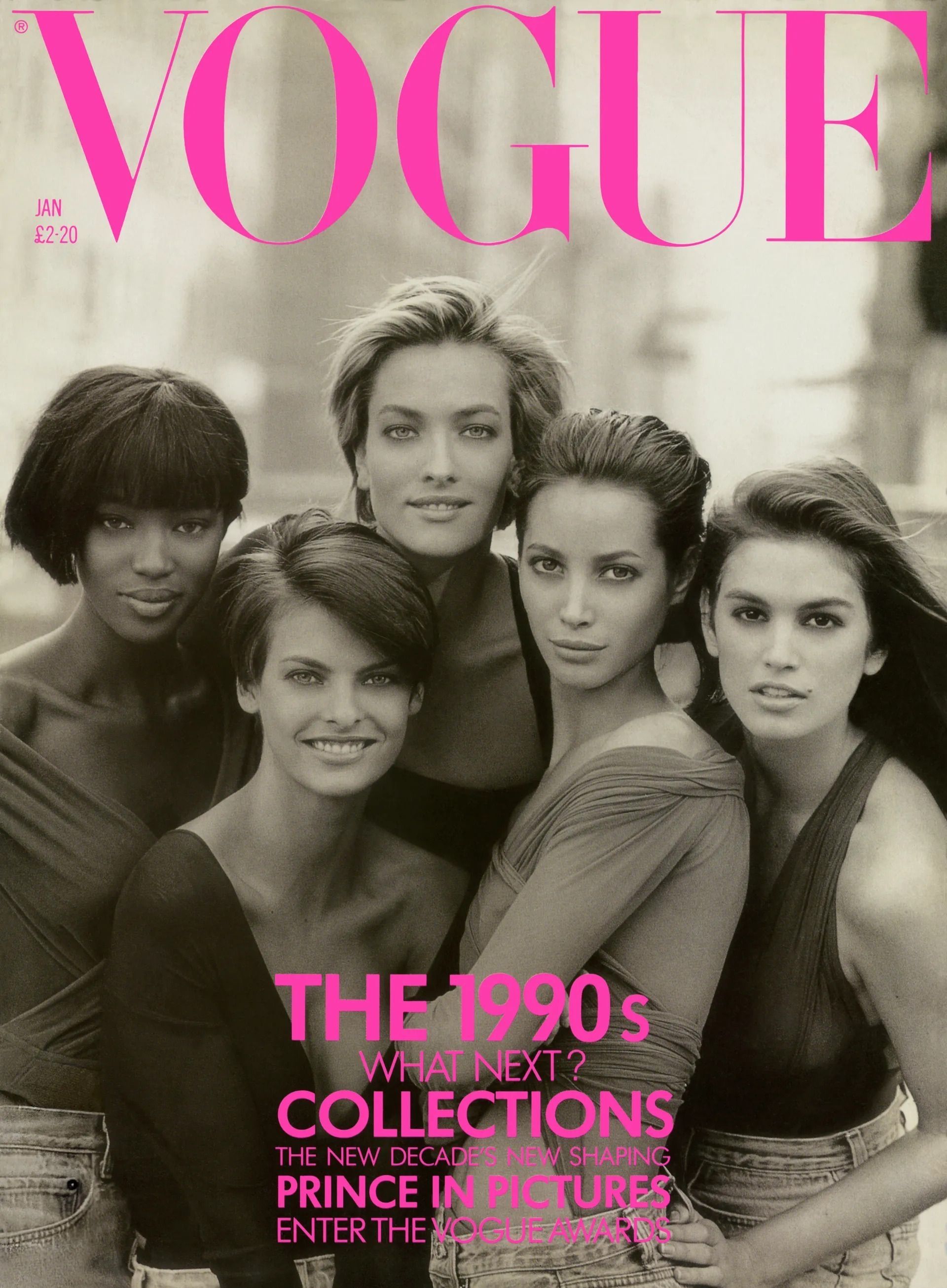 Couverture du Vogue anglais du mois de janvier 1990