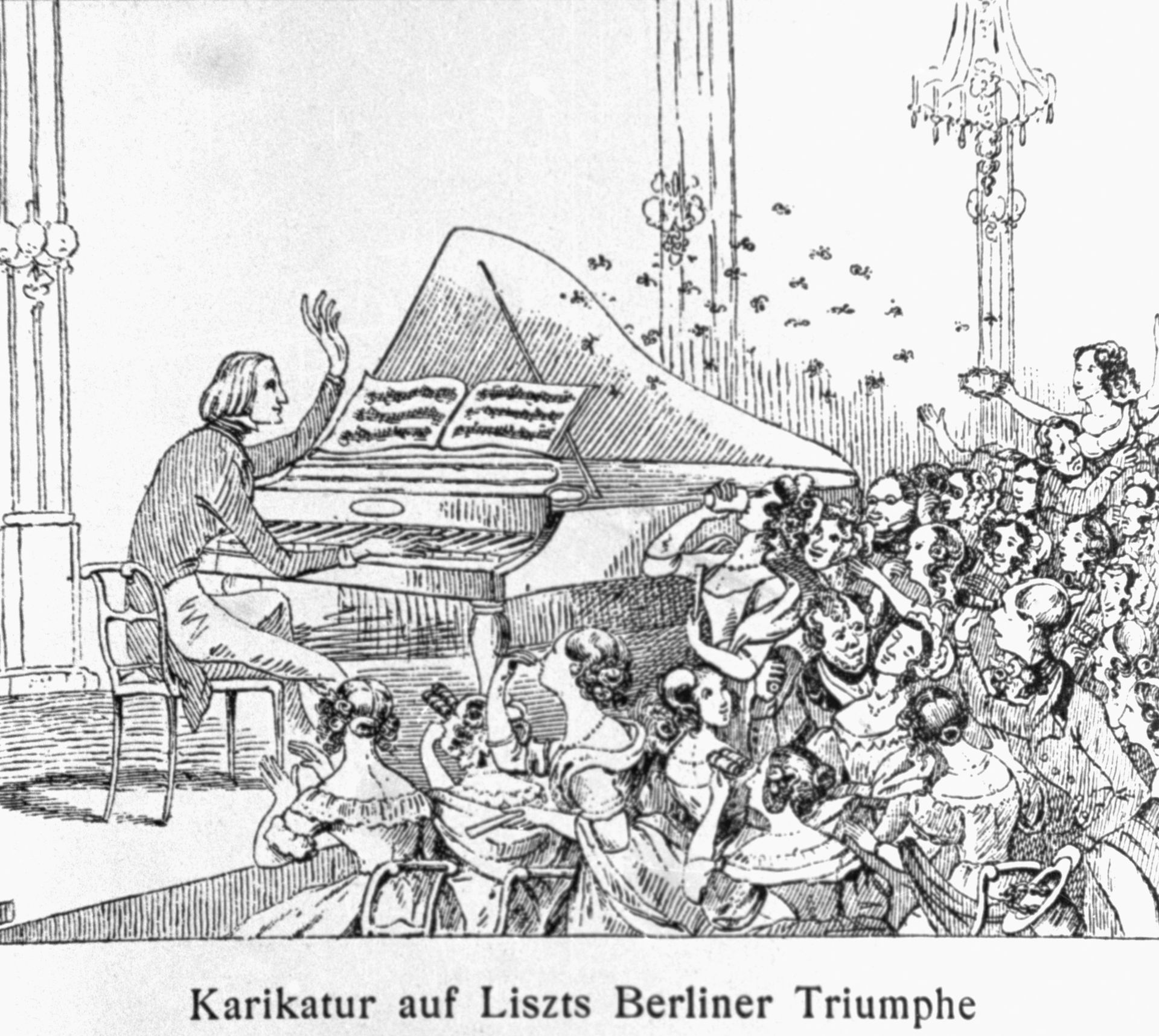 Franz Liszt durant un concert à Berlin