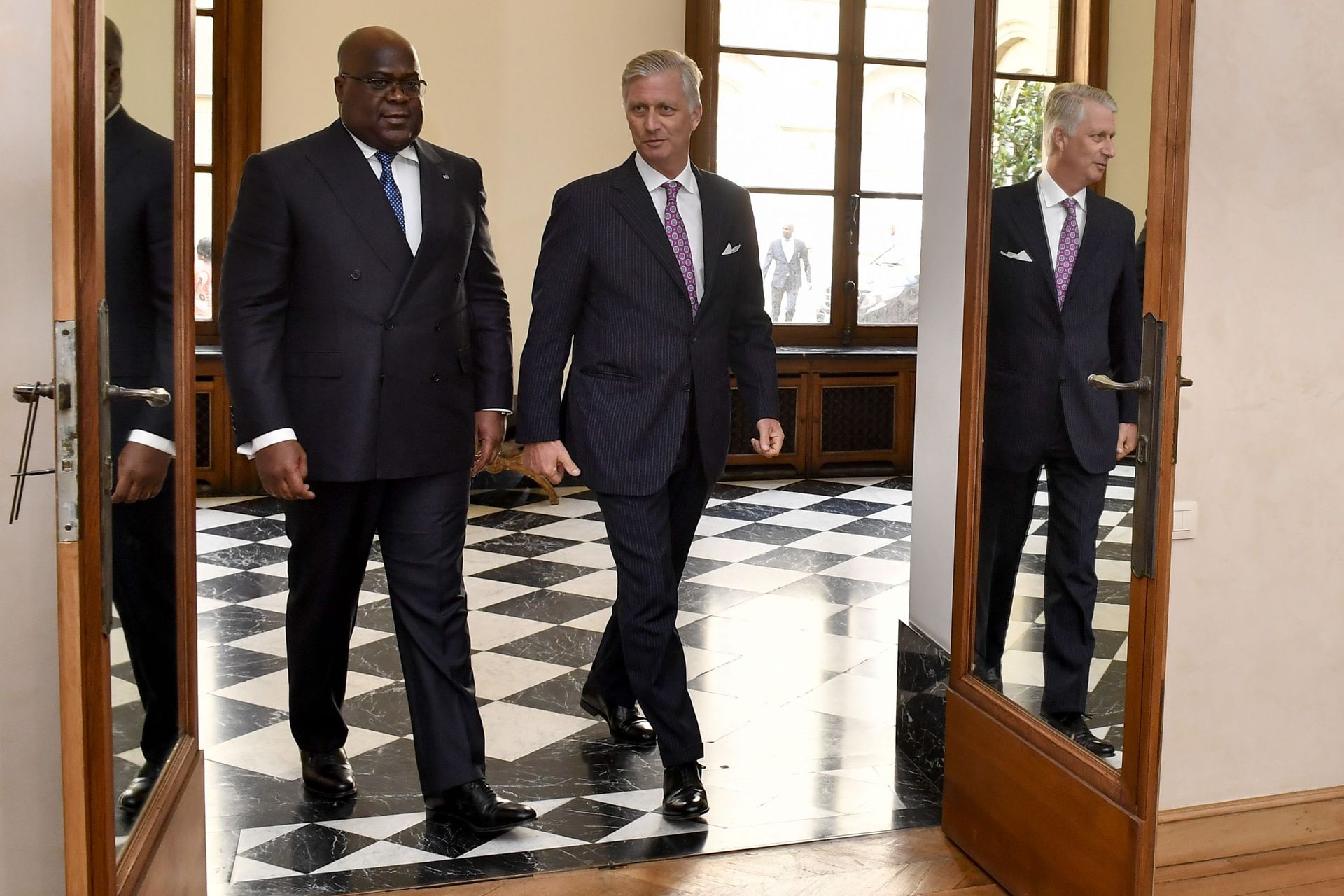 Le roi Philippe reçoit le président Felix Tshisekedi au palais royal.