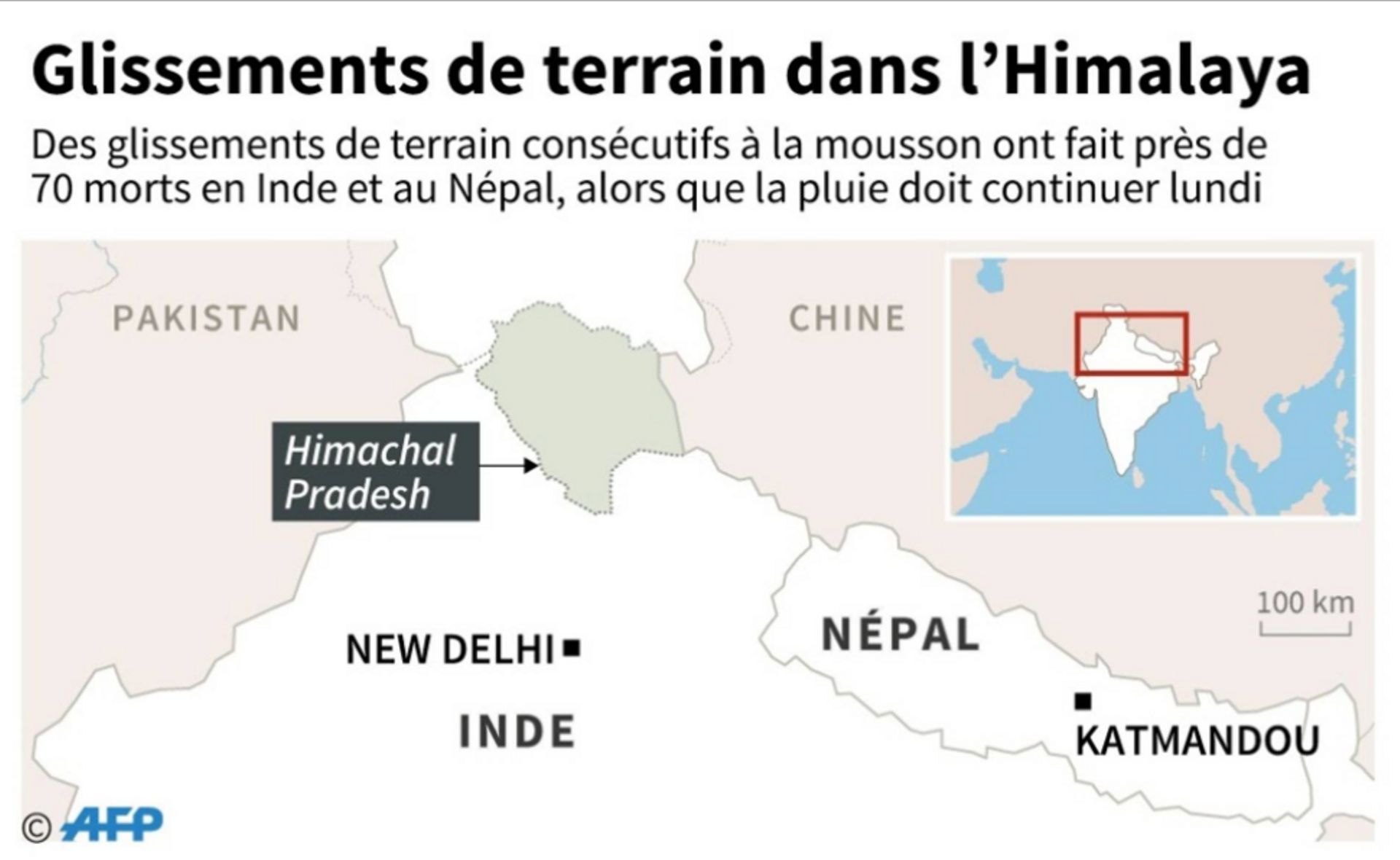 Inde et Népal: les inondations font au moins 165 morts et des milliers ...