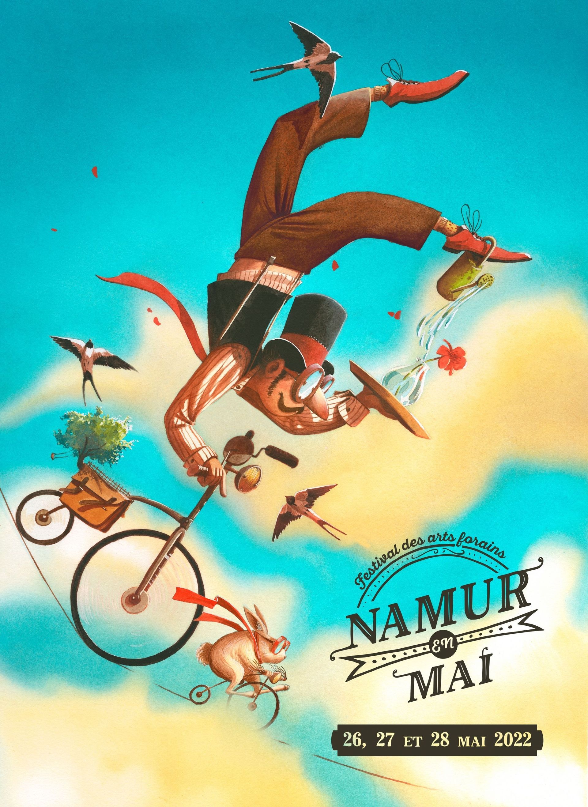 Affiche de l’édition 2022 de Namur en Mai réalisée par Thibault Prugne.