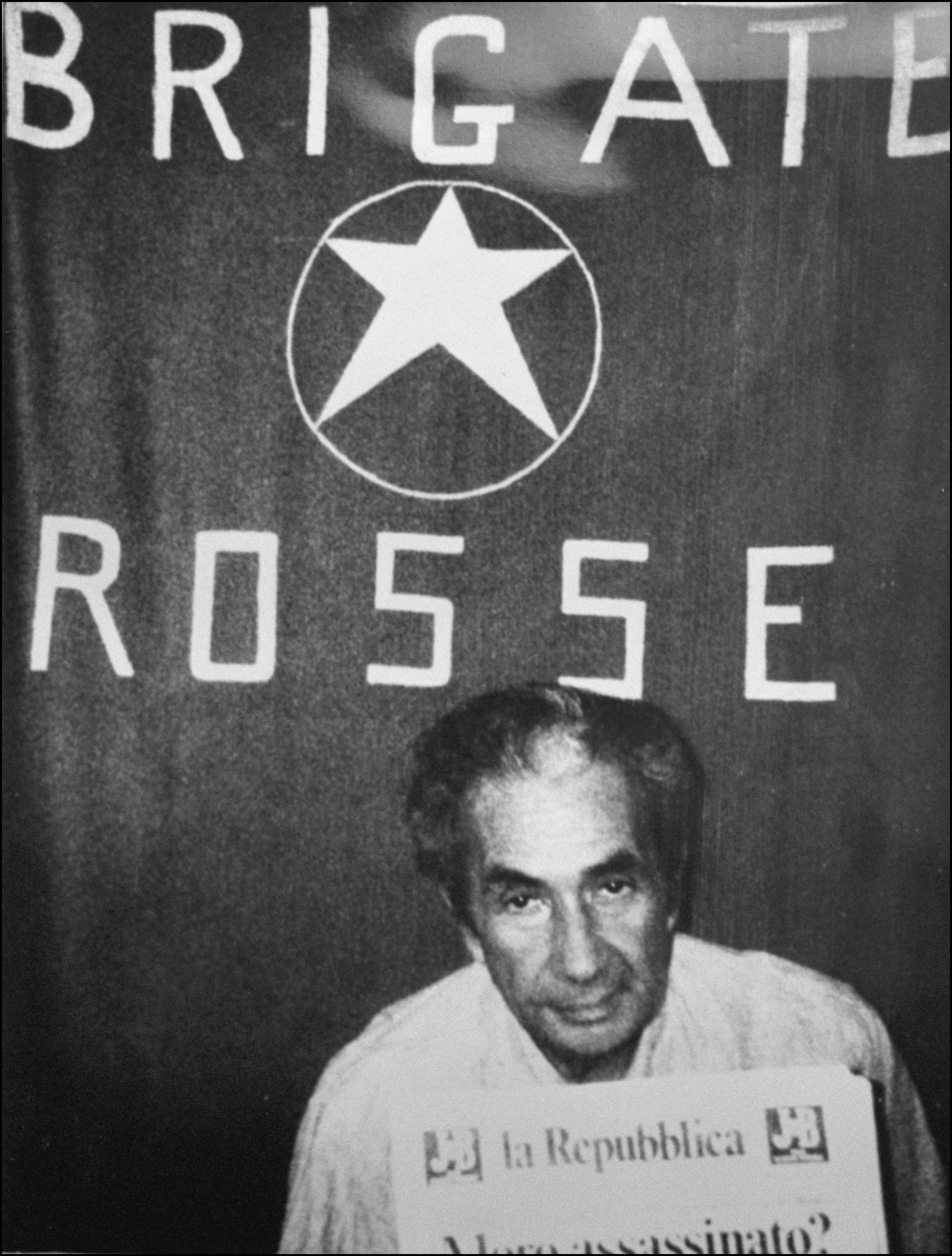 Aldo Moro, prisonnier des Brigades rouges en Italie en février 1979.