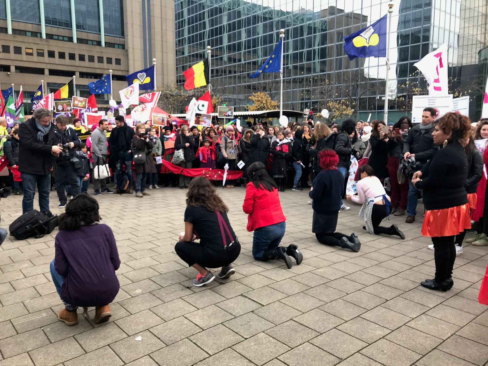 Entre 1.000 et 1.500 personnes ont défilé dans les rues de Bruxelles. 