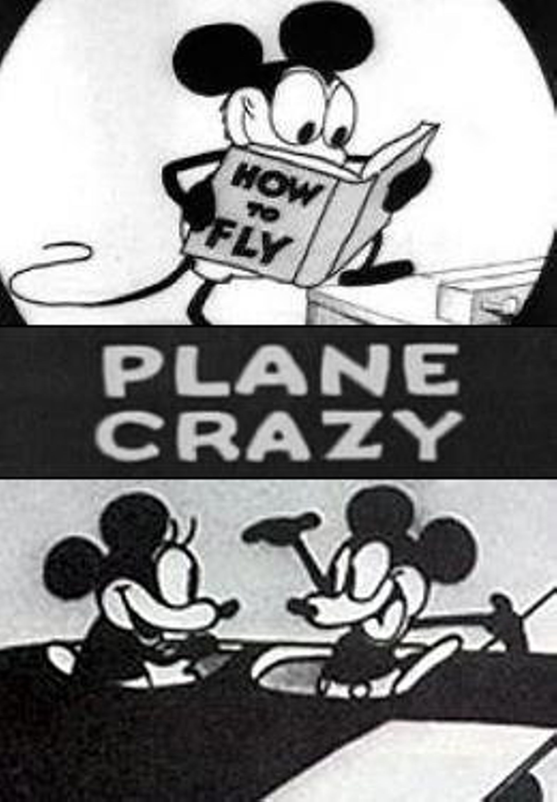 Un des premiers cartoons de Mickey, Plane Crazy