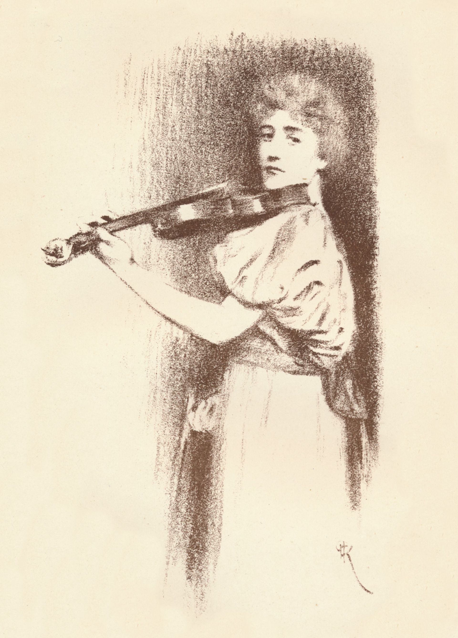 Une Violoniste (1898), par Fernand Khnopff.