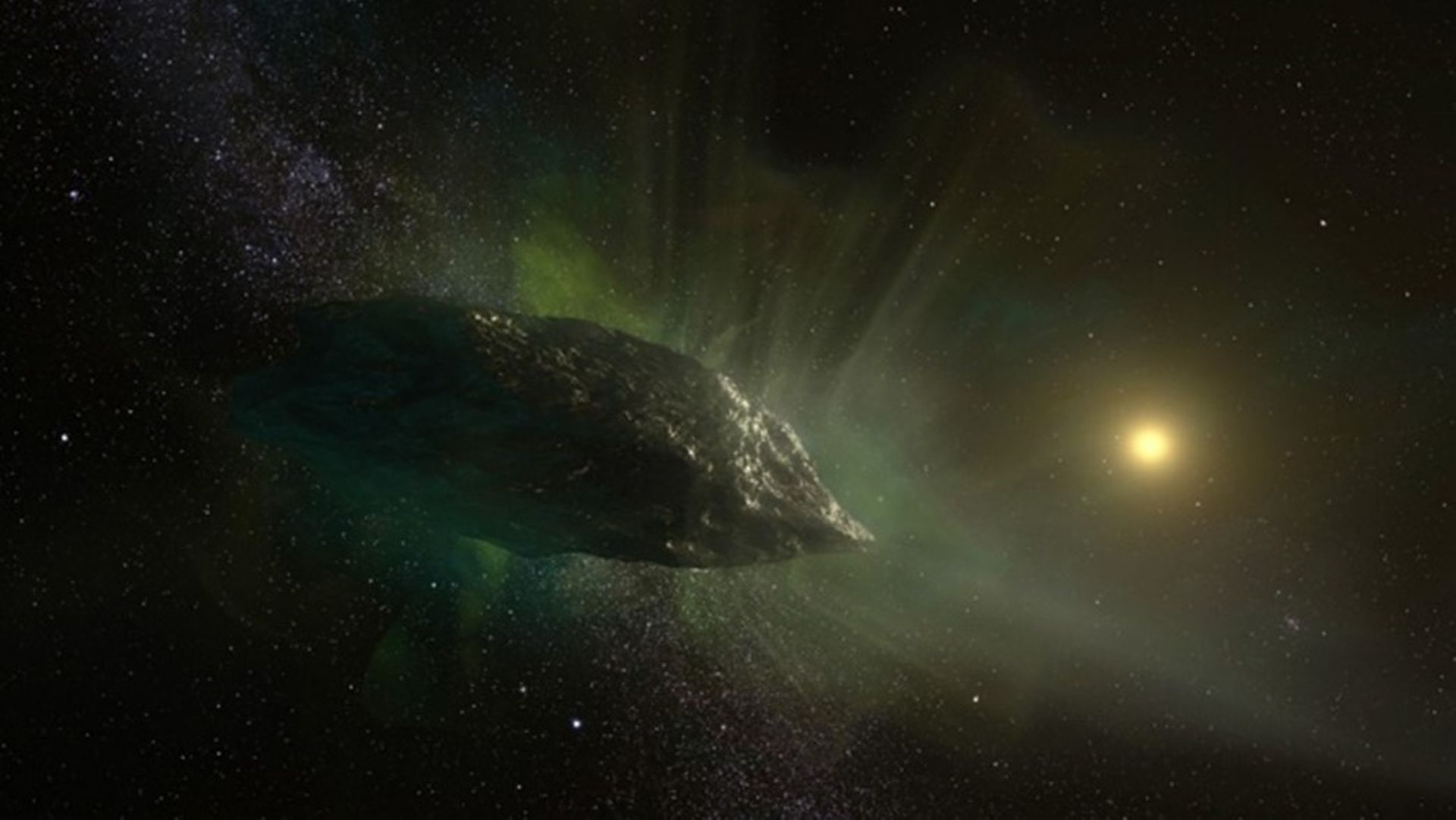 Vue artistique de la comète 2I/Borisov