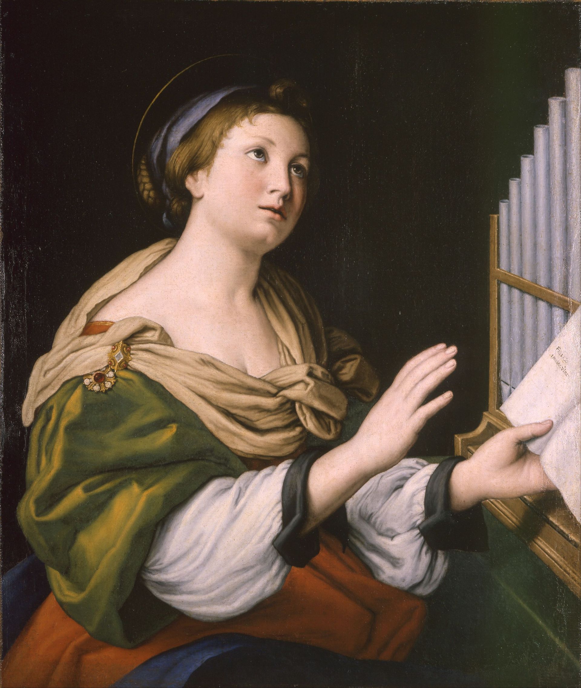 Sainte Cécile, entre 1640 et 1650. Trouvée dans la collection du Museo Poldi Pezzoli, à Milan.