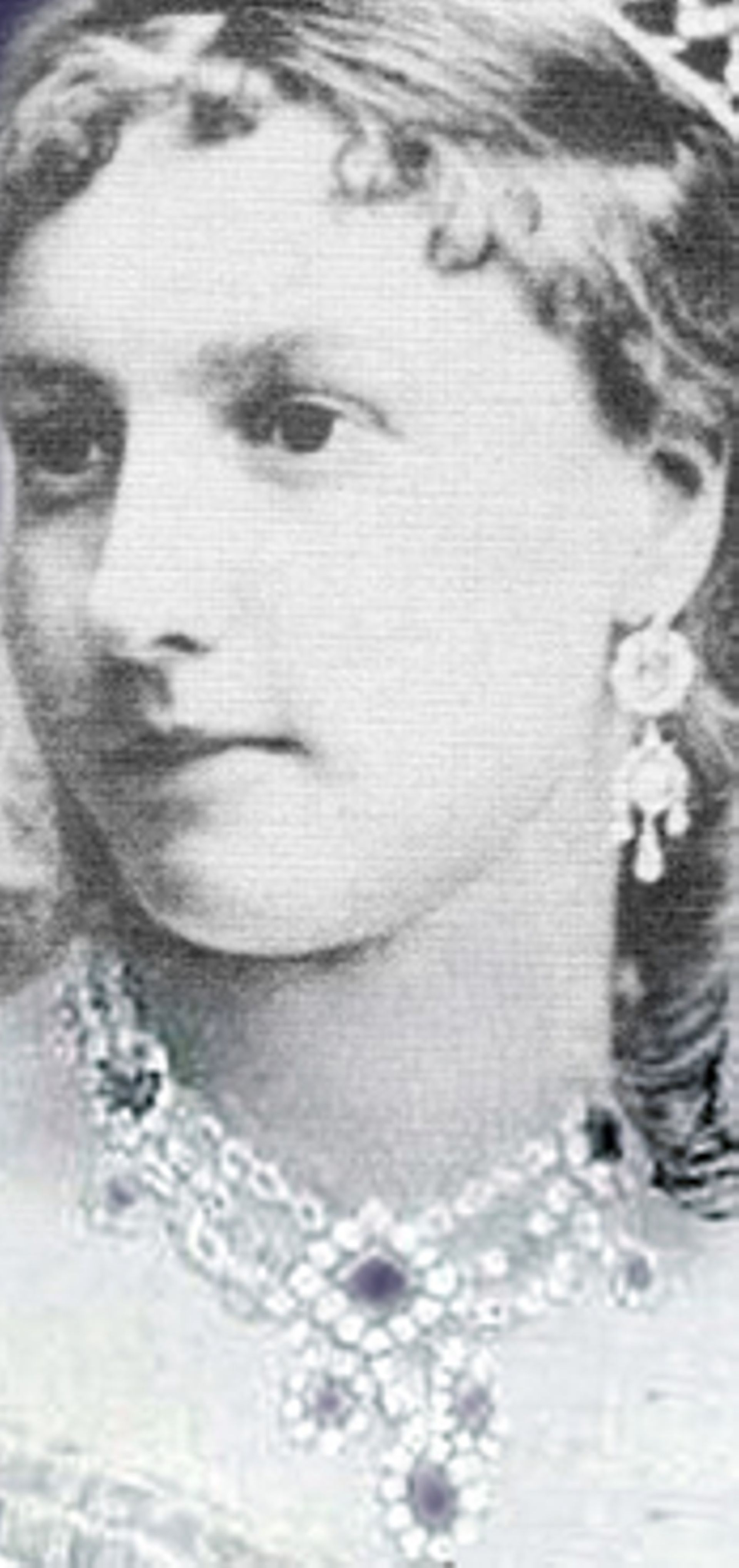 Louise de Belgique portant le collier de saphirs et diamants. 