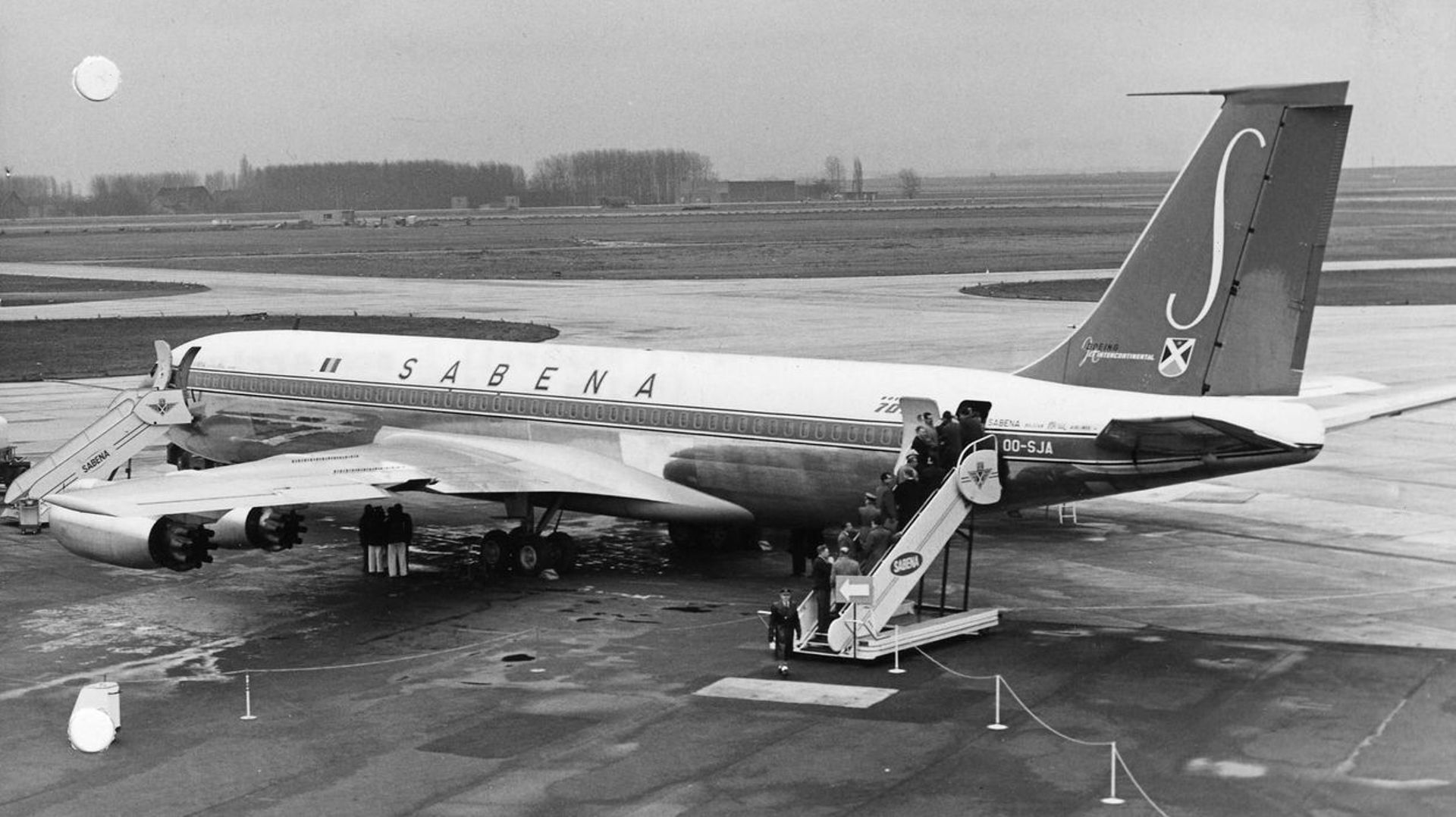 Le Boeing 707 de la Sabena, victime du détournement de 1972…