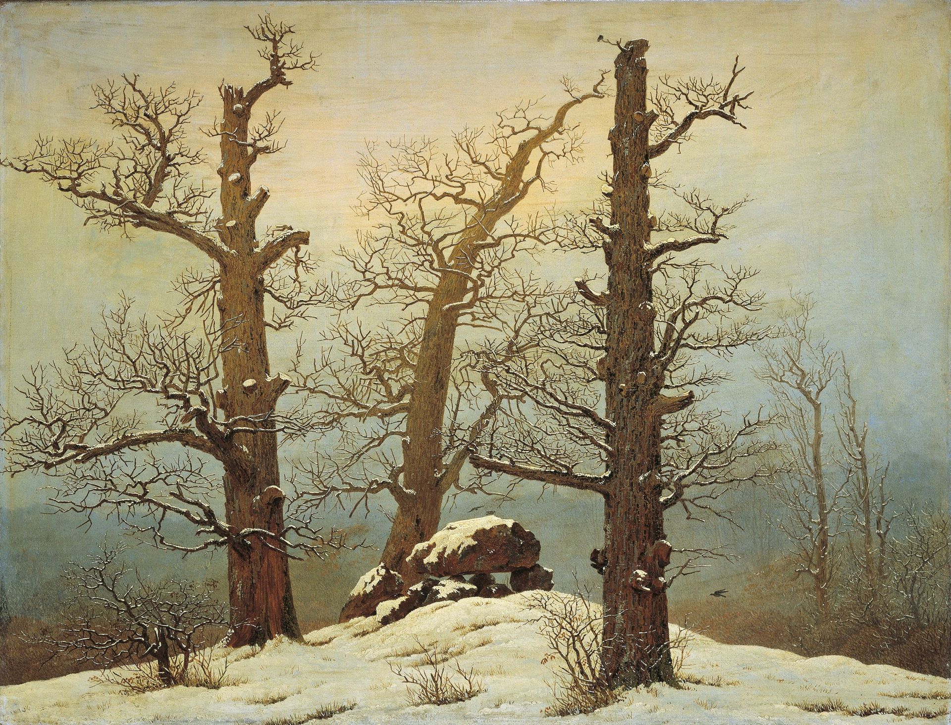 Caspar David Friedrich, "Dolmen dans la neige", 1820