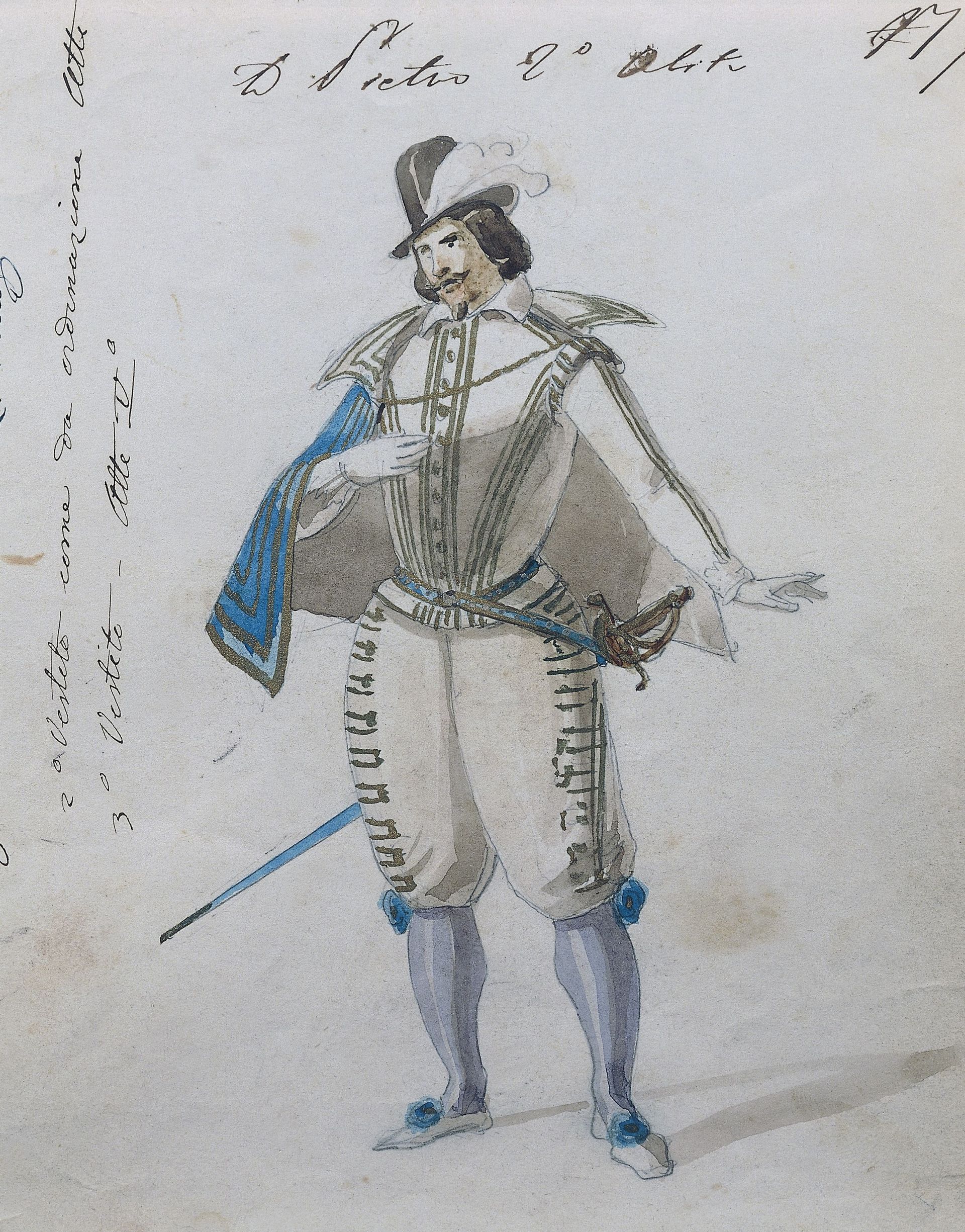 Costume de Don Pedro pour les Vêpres Siciliennes de Verdi