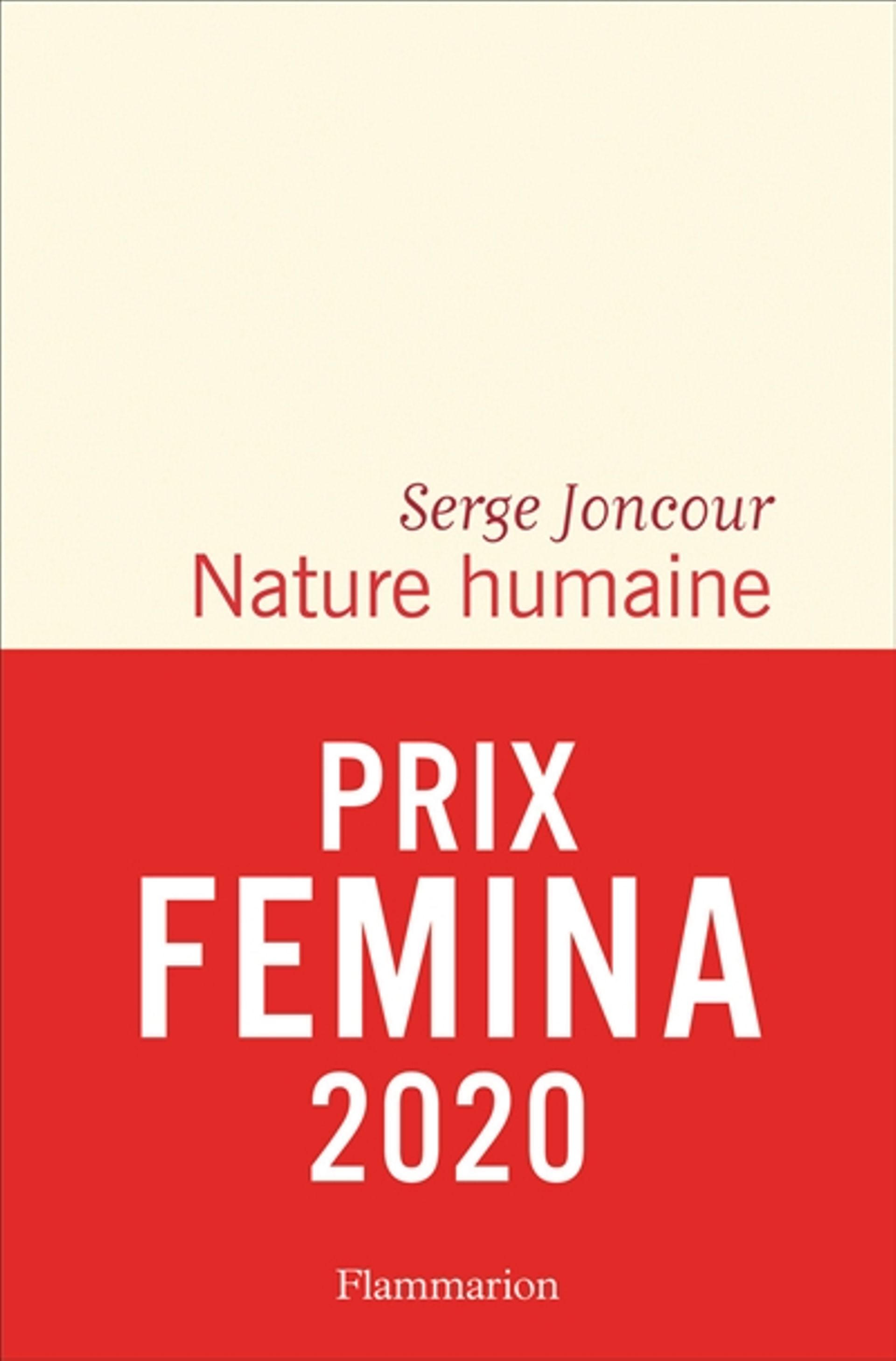 Nature humaine, de Serge Joncour, prix Femina 2020