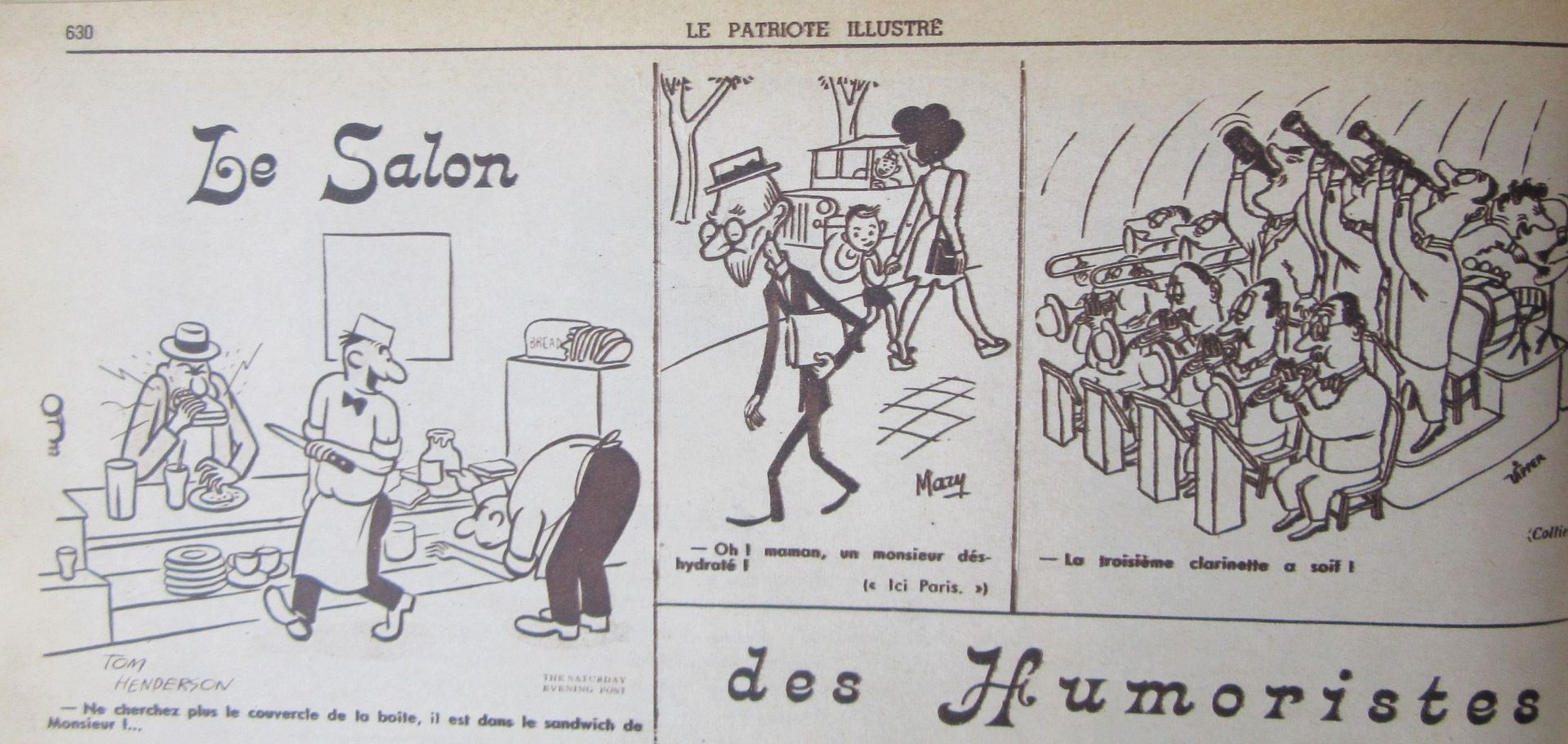 Extrait de la page humoristique du « Patriote illustré » du 28 juillet.