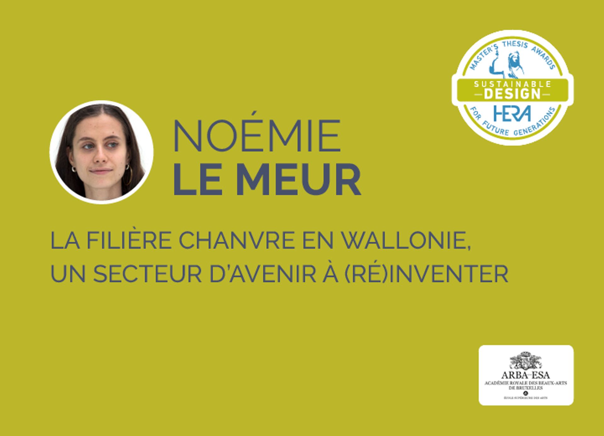 Noémie Le Meur – La filière chanvre en Wallonie 