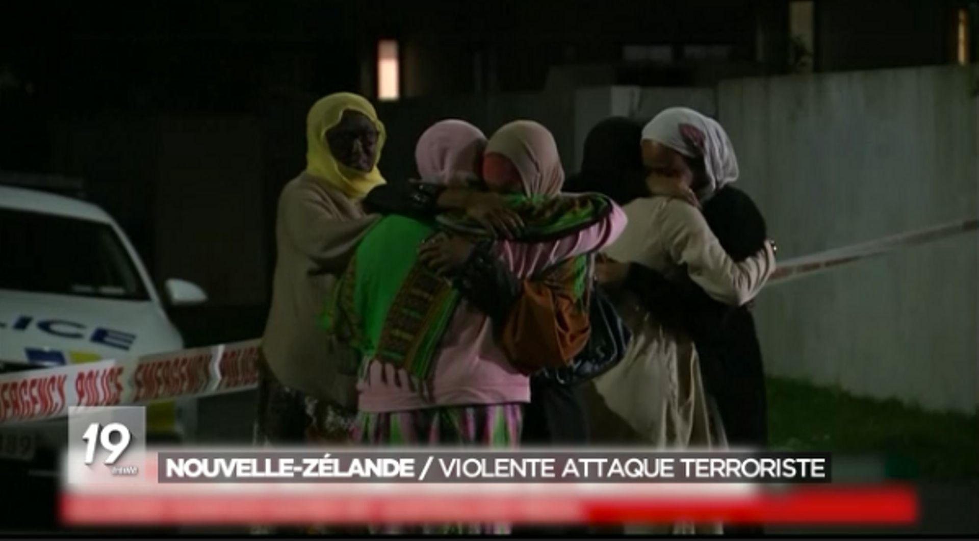 Image extraite du sujet diffusé au JT le soir du double attentat à Christchurch