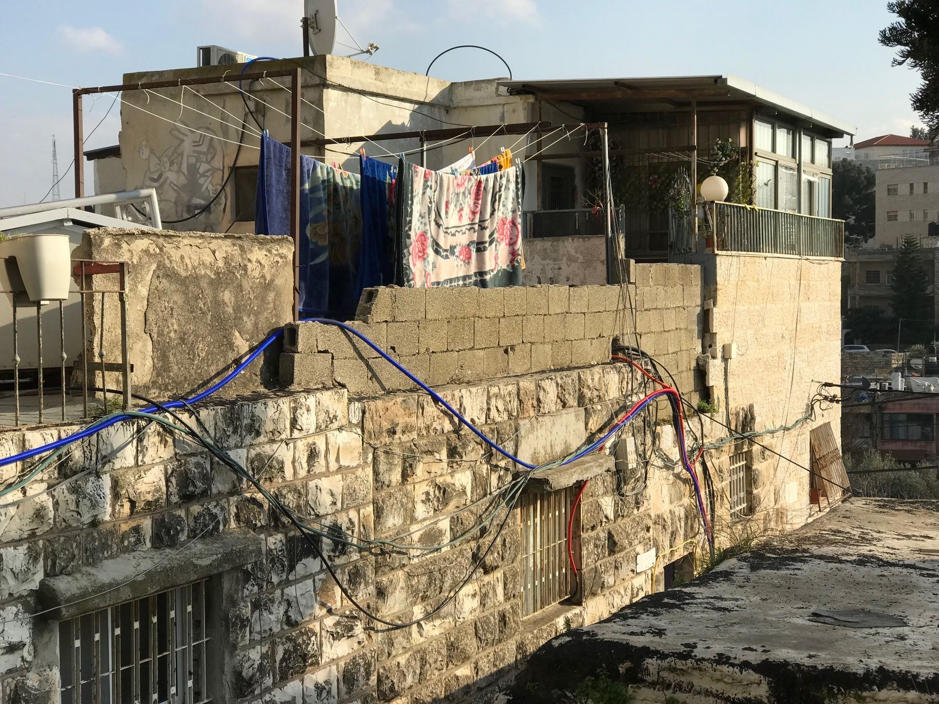 La maison où vit la famille Sebbagh depuis 1956, à Sheikh Jarrah, Jérusalem-Est.