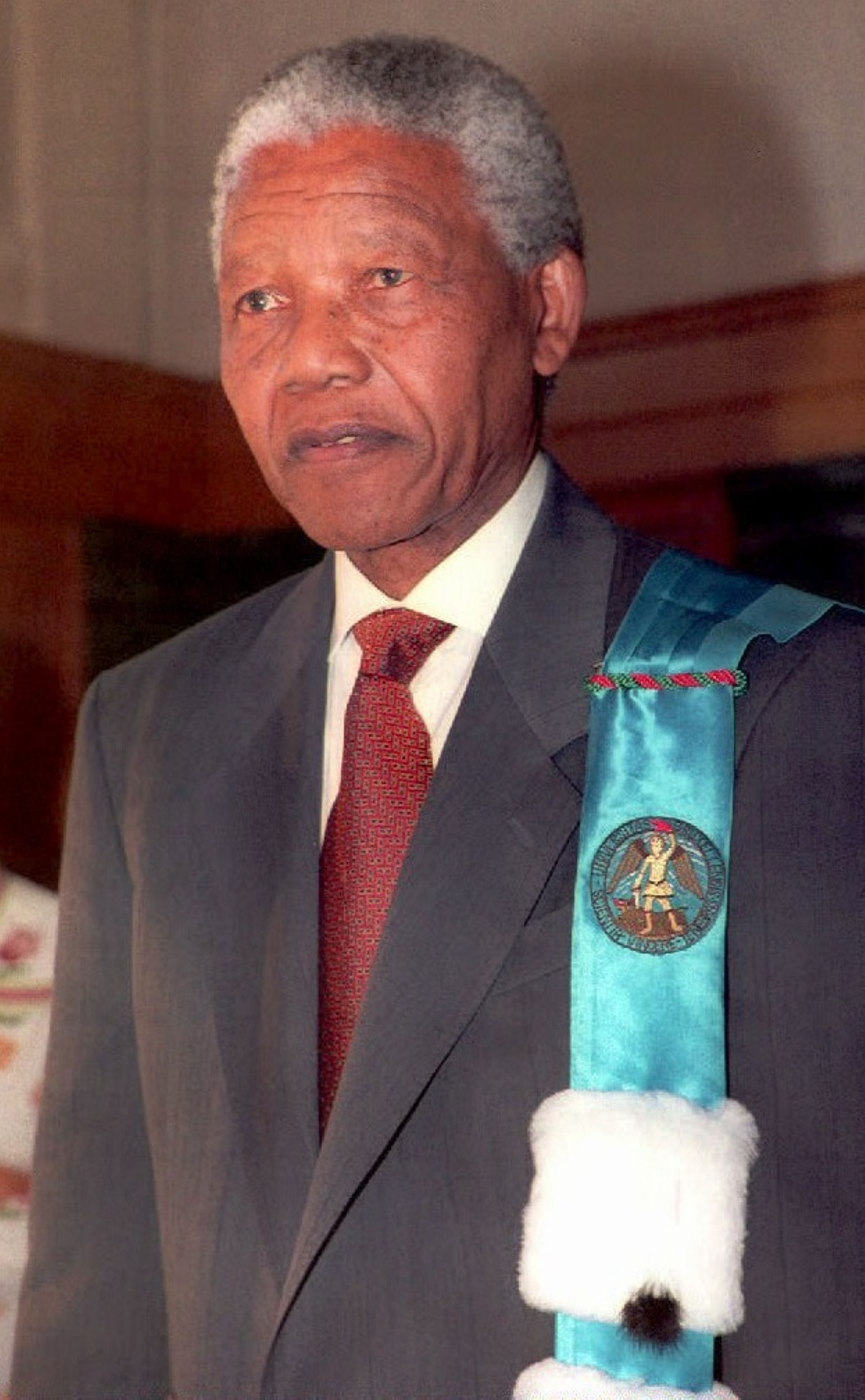 Nelson Mandela le 6 octobre 1993 à Bruxelles